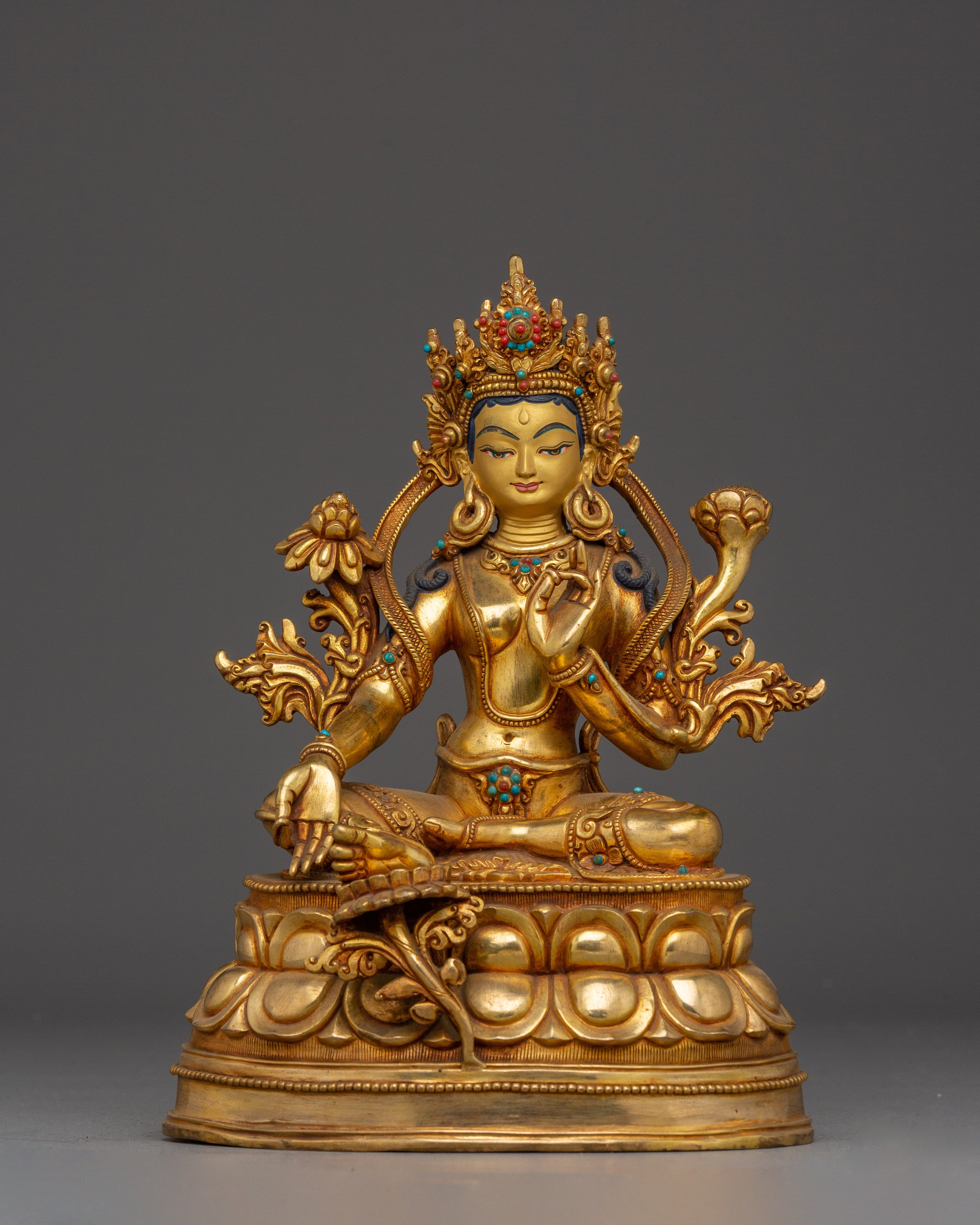 Compassionate Bodhisattva Green Tara Statue