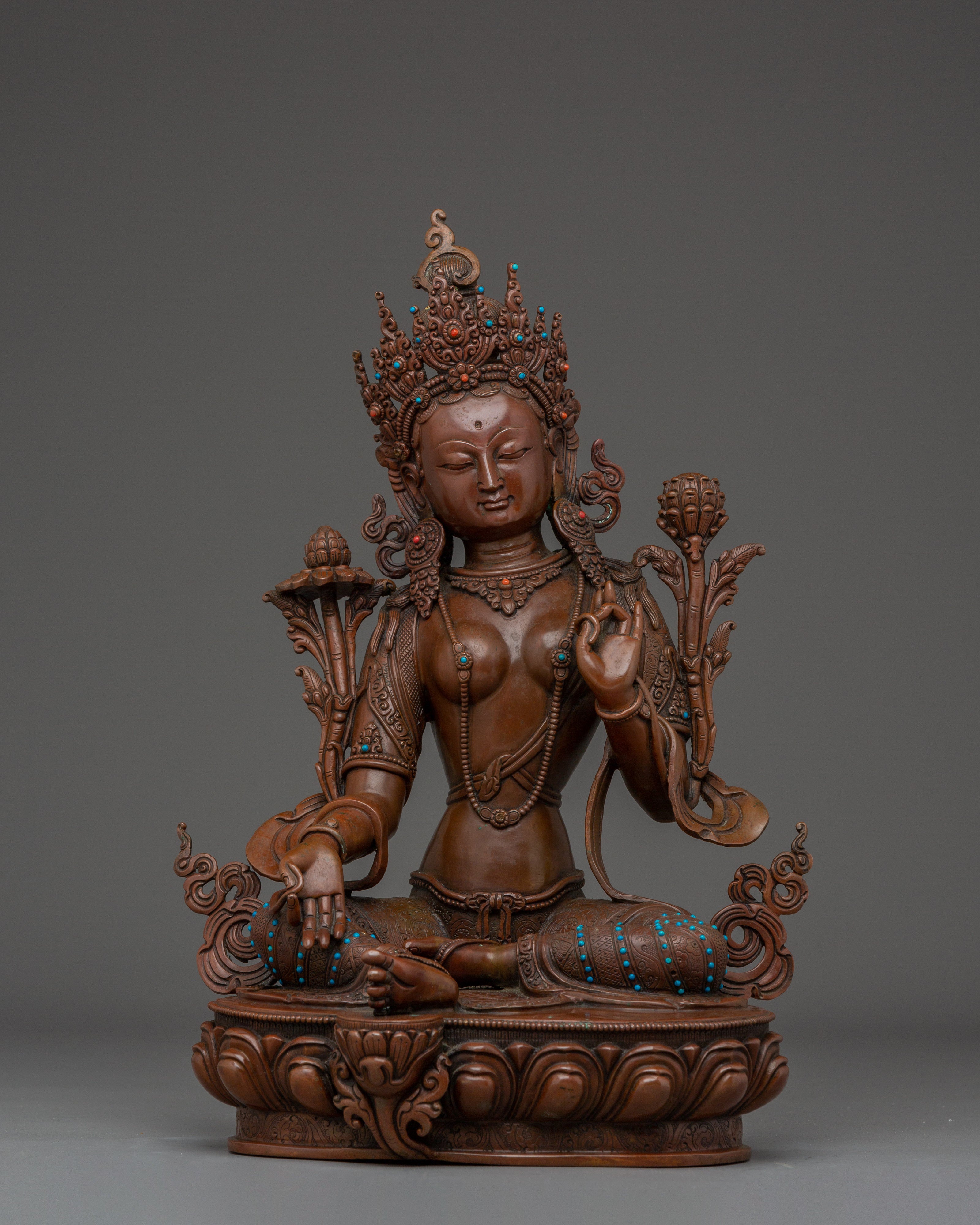 meditation-deity-green-tara-statue