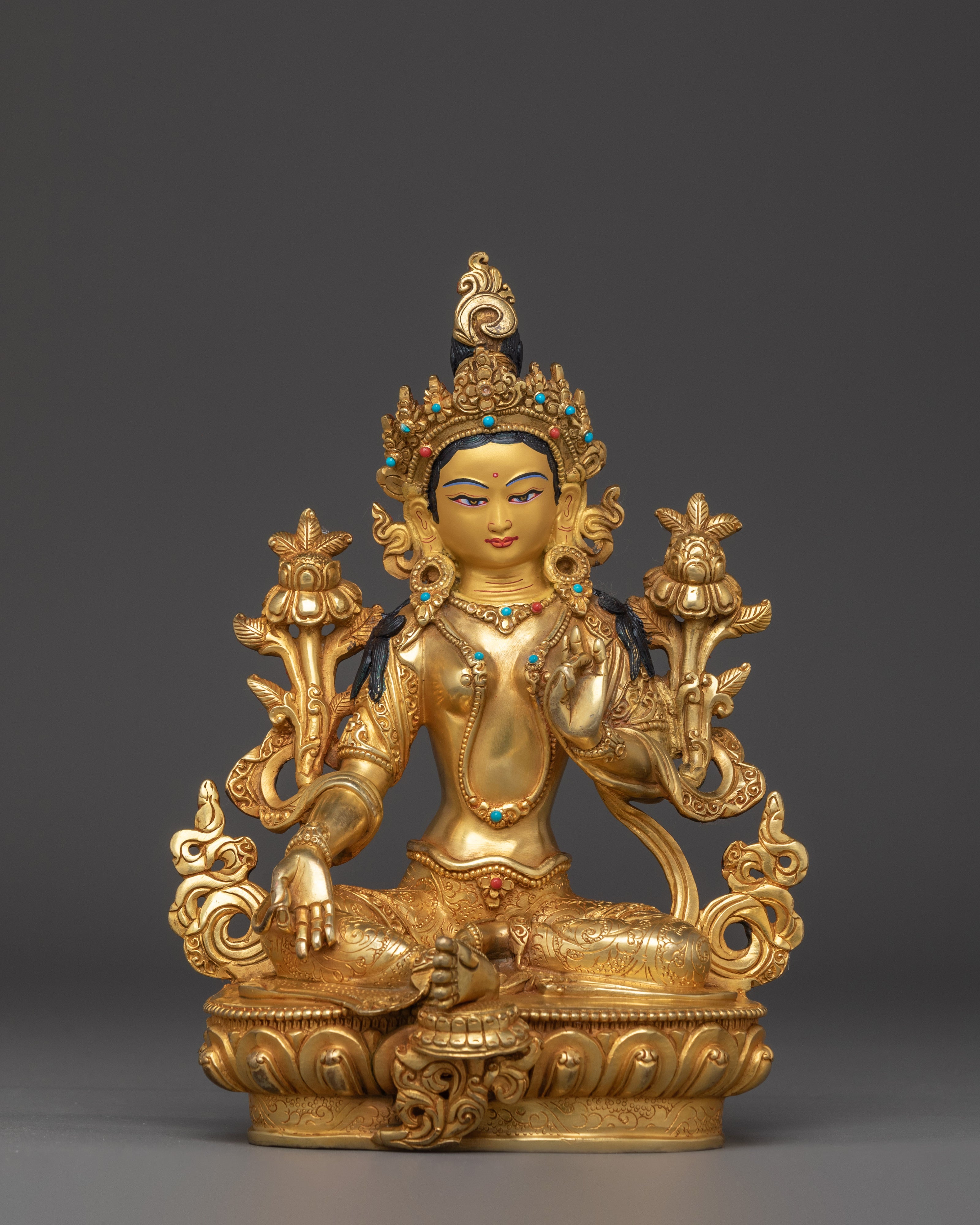 himalayan-golden-shyama-tara-statue