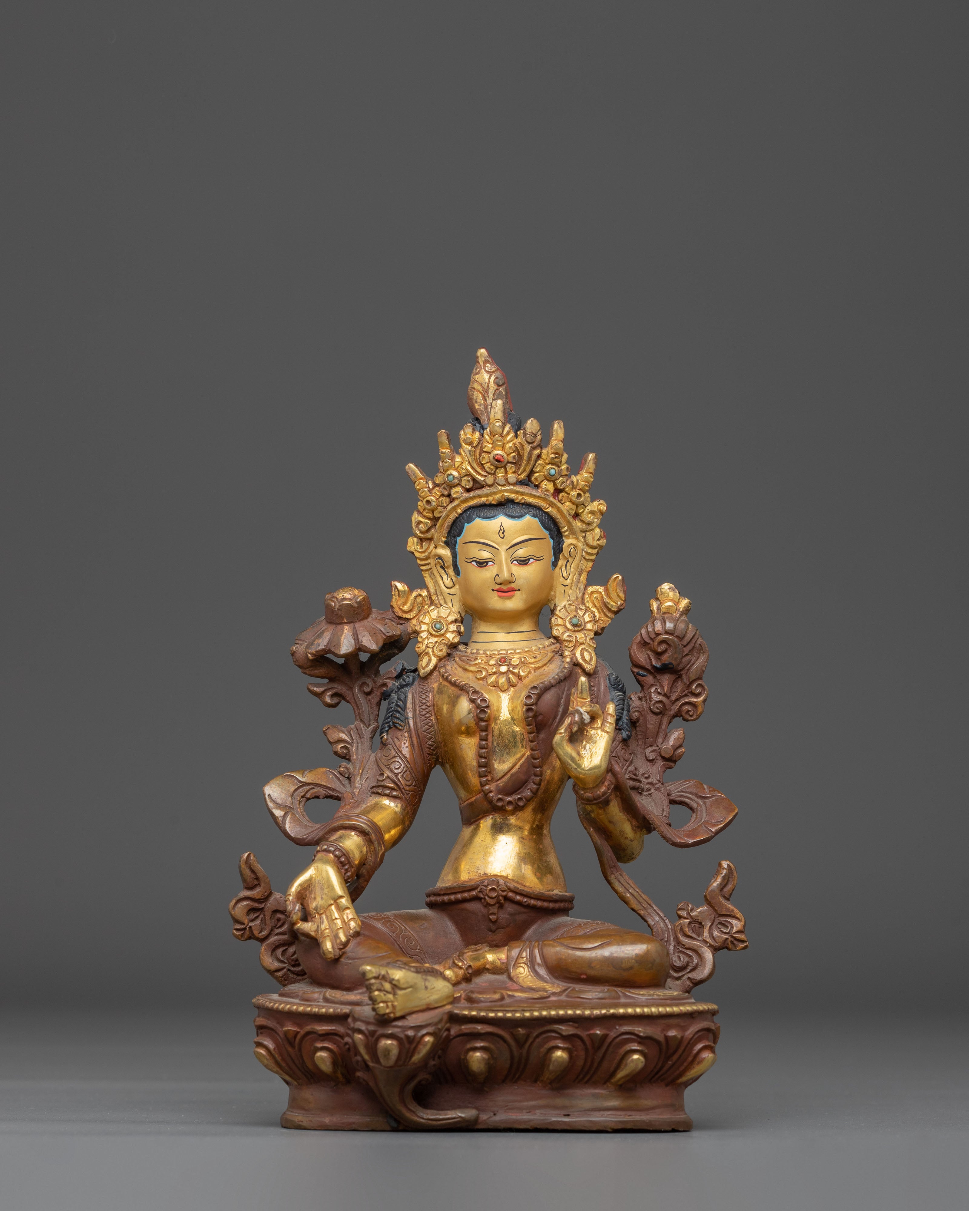 Mother Green Tara Statue: Buddhist Liberation Goddess