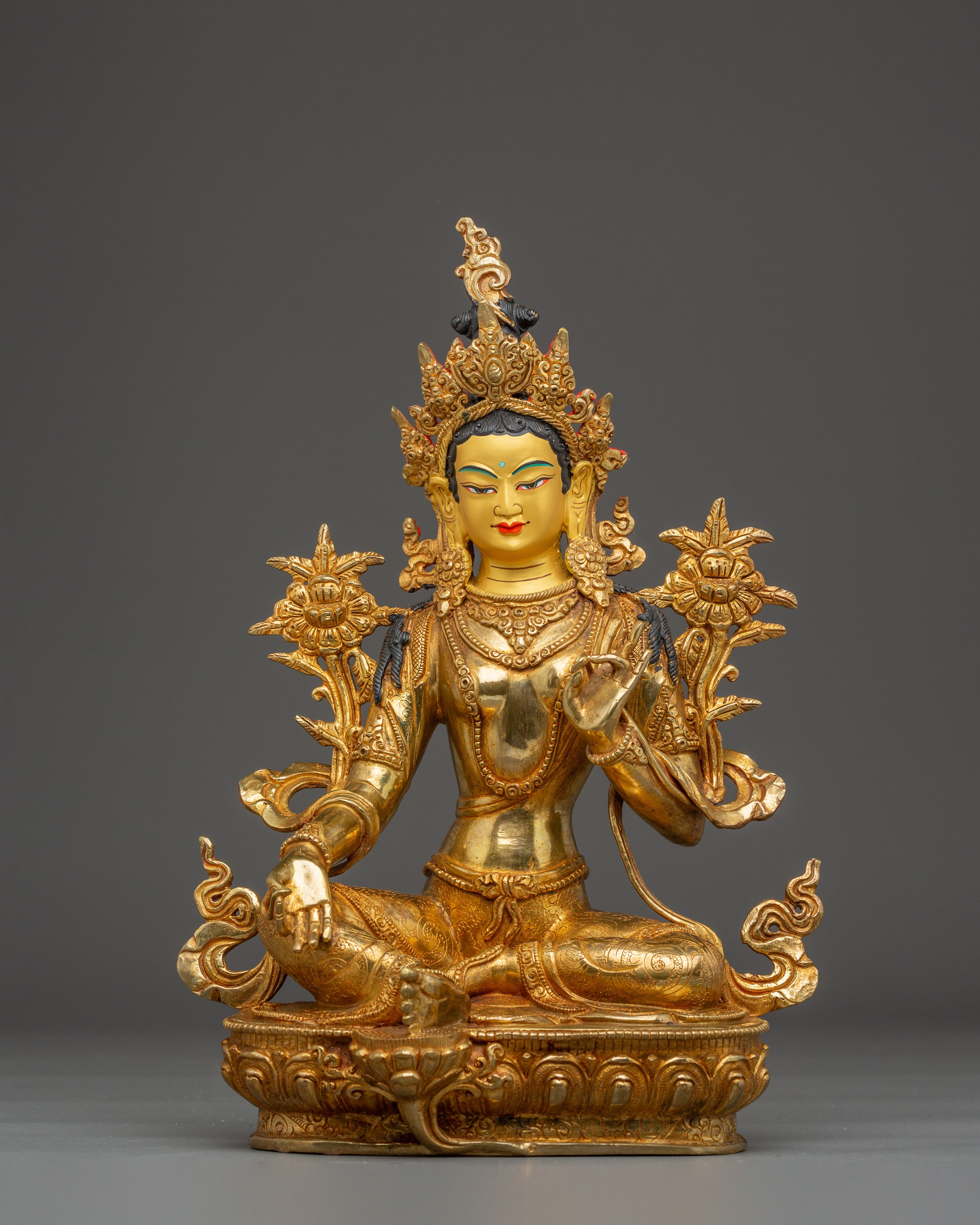 green-tara-tibetan-deity-sculpture