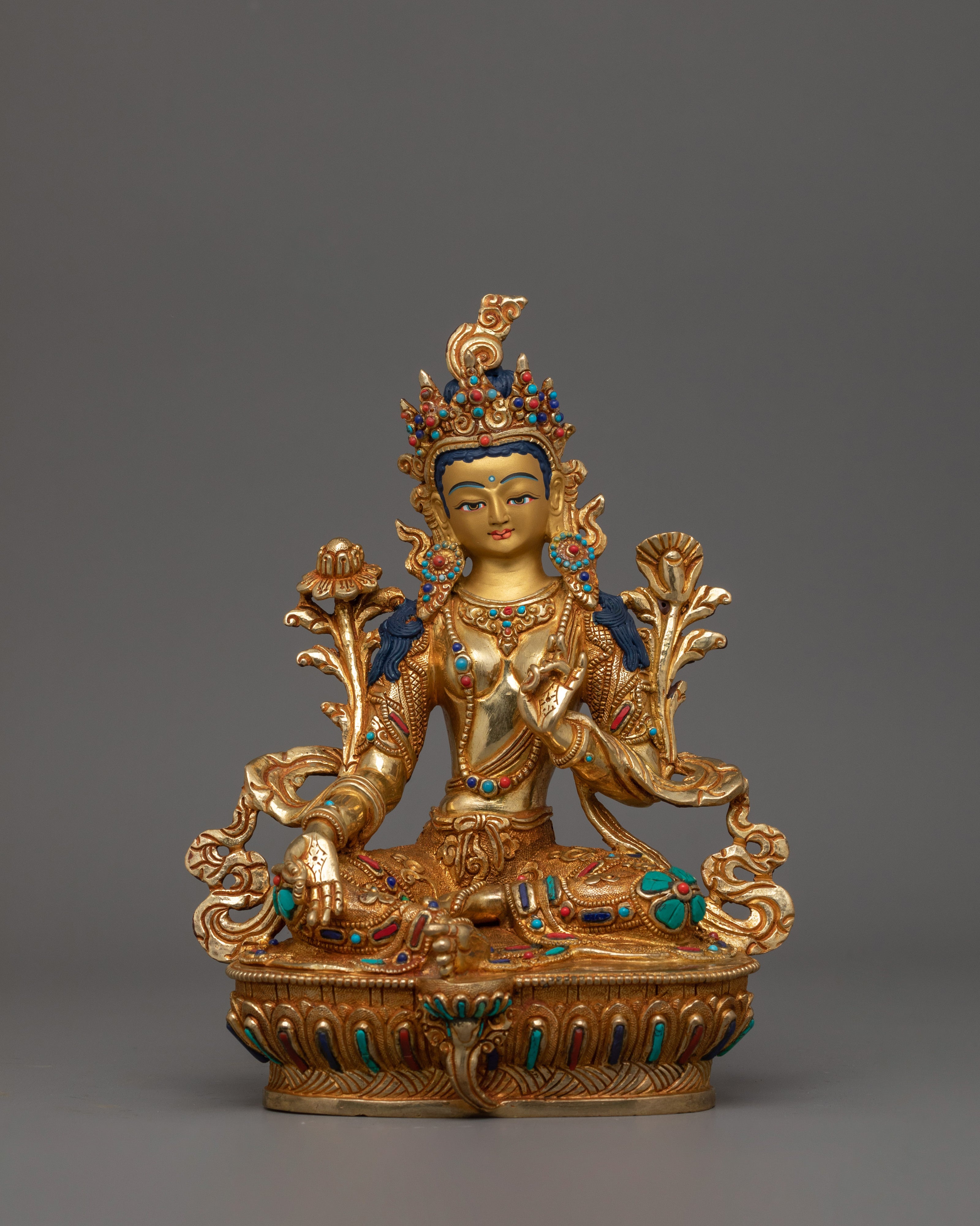 traditional-statue-of-green-tara