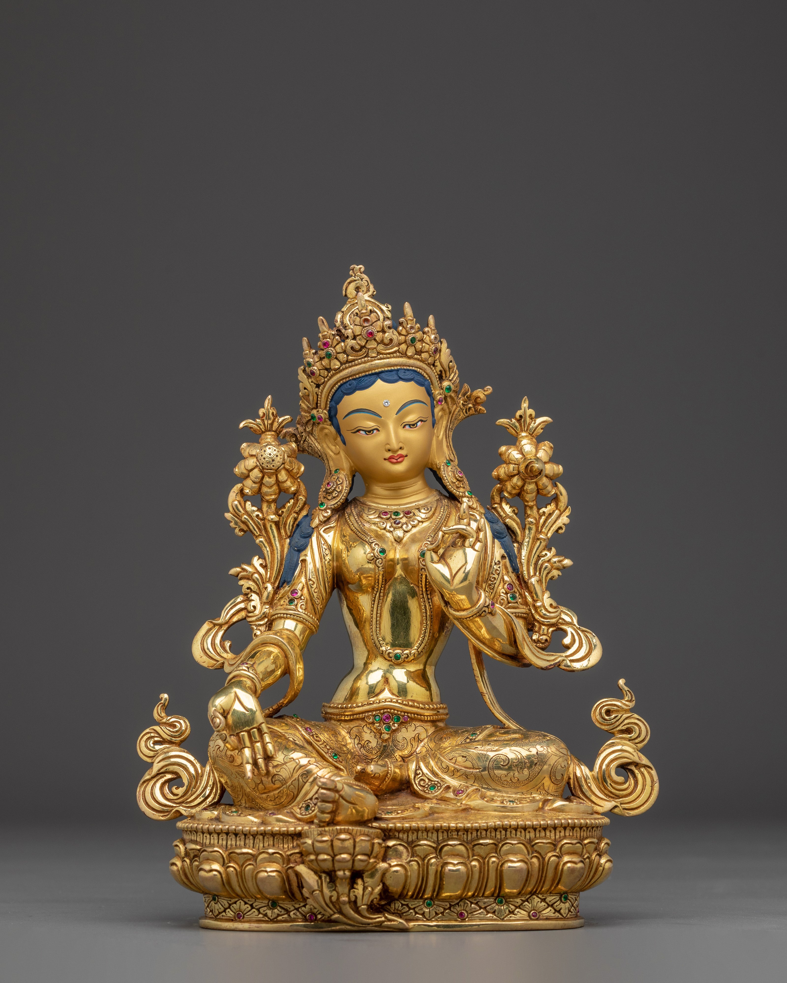 Feminine Artwork of Green Tara Deity