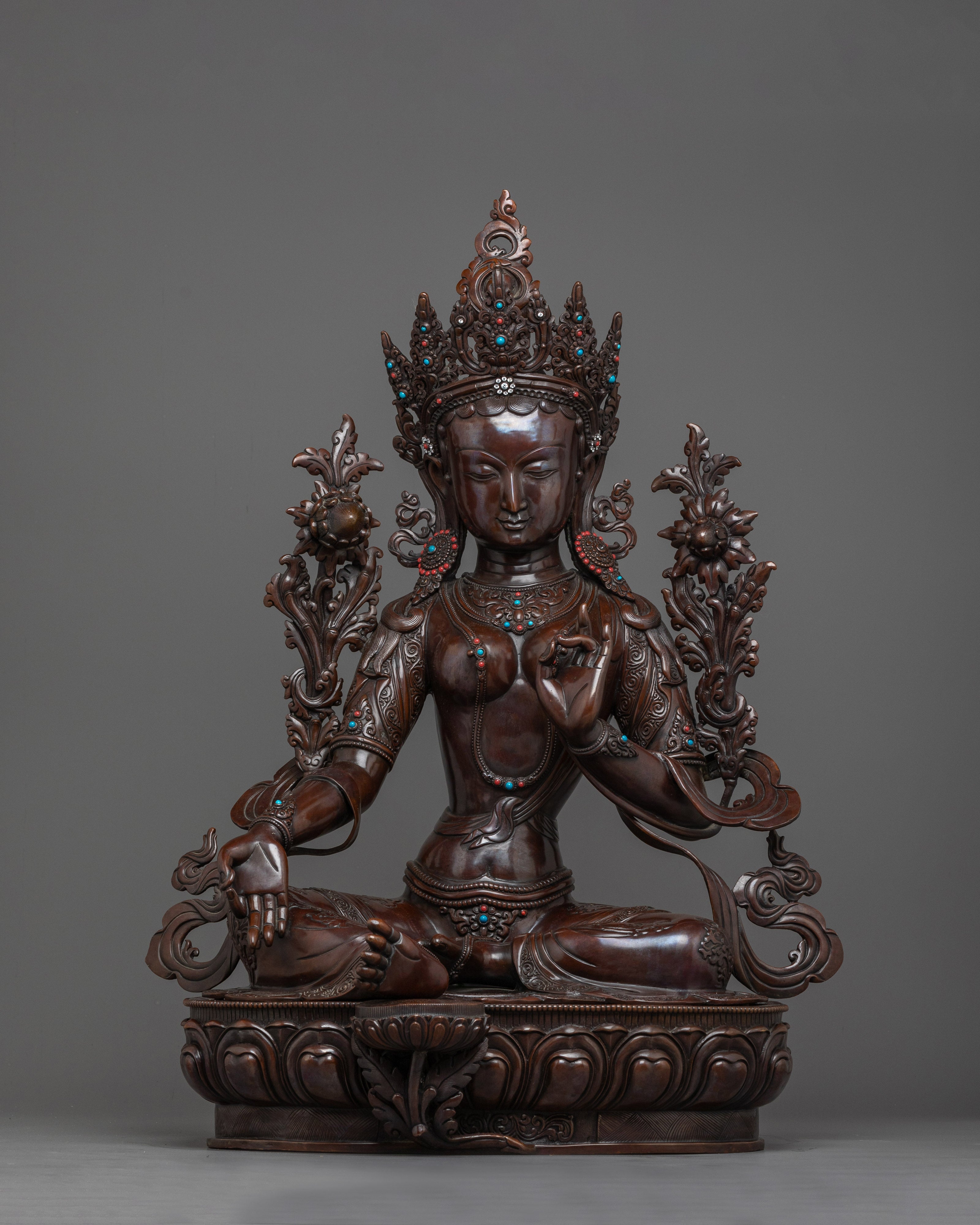 green-tara's brown sculpture
