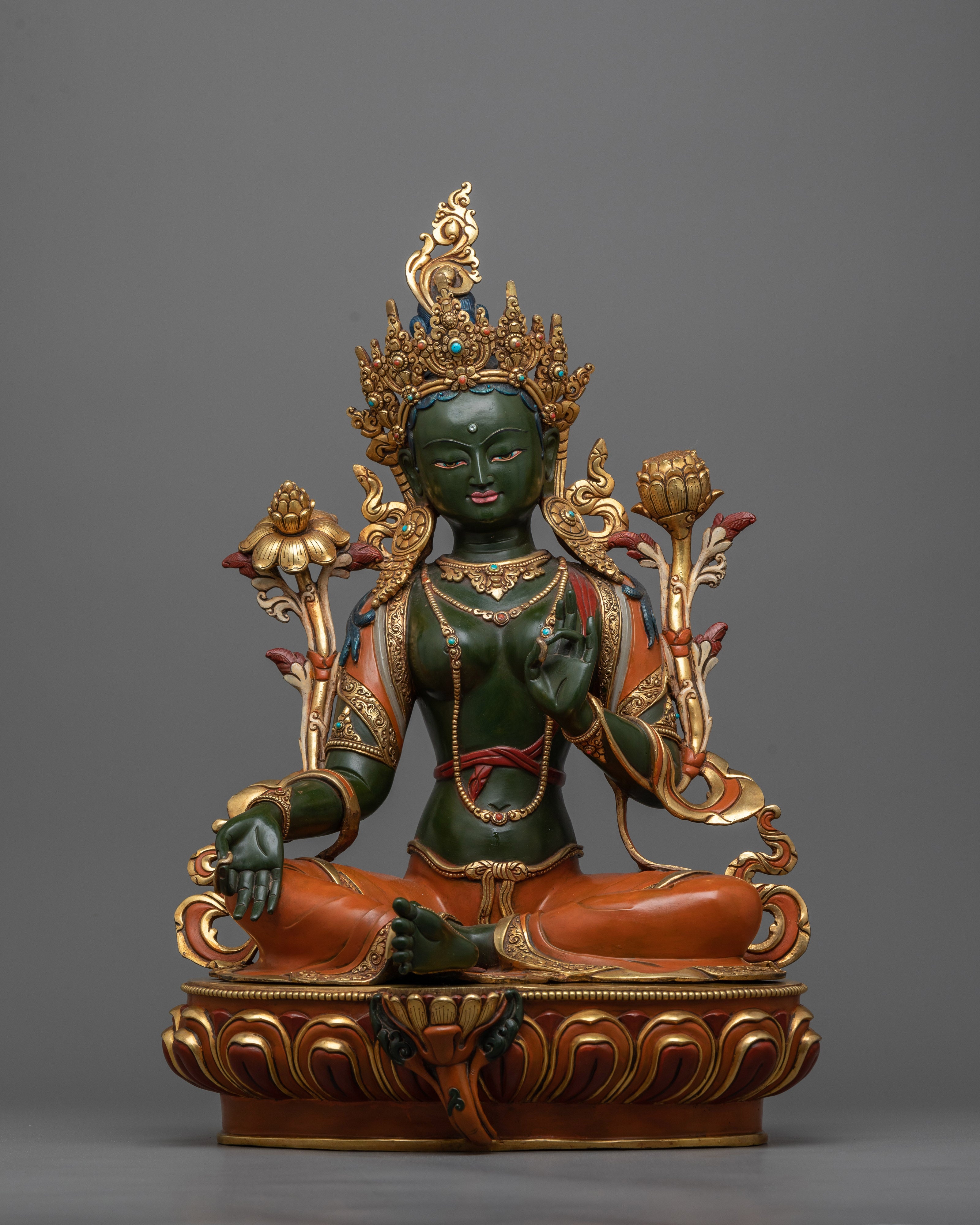 radiant-green-tara-statue