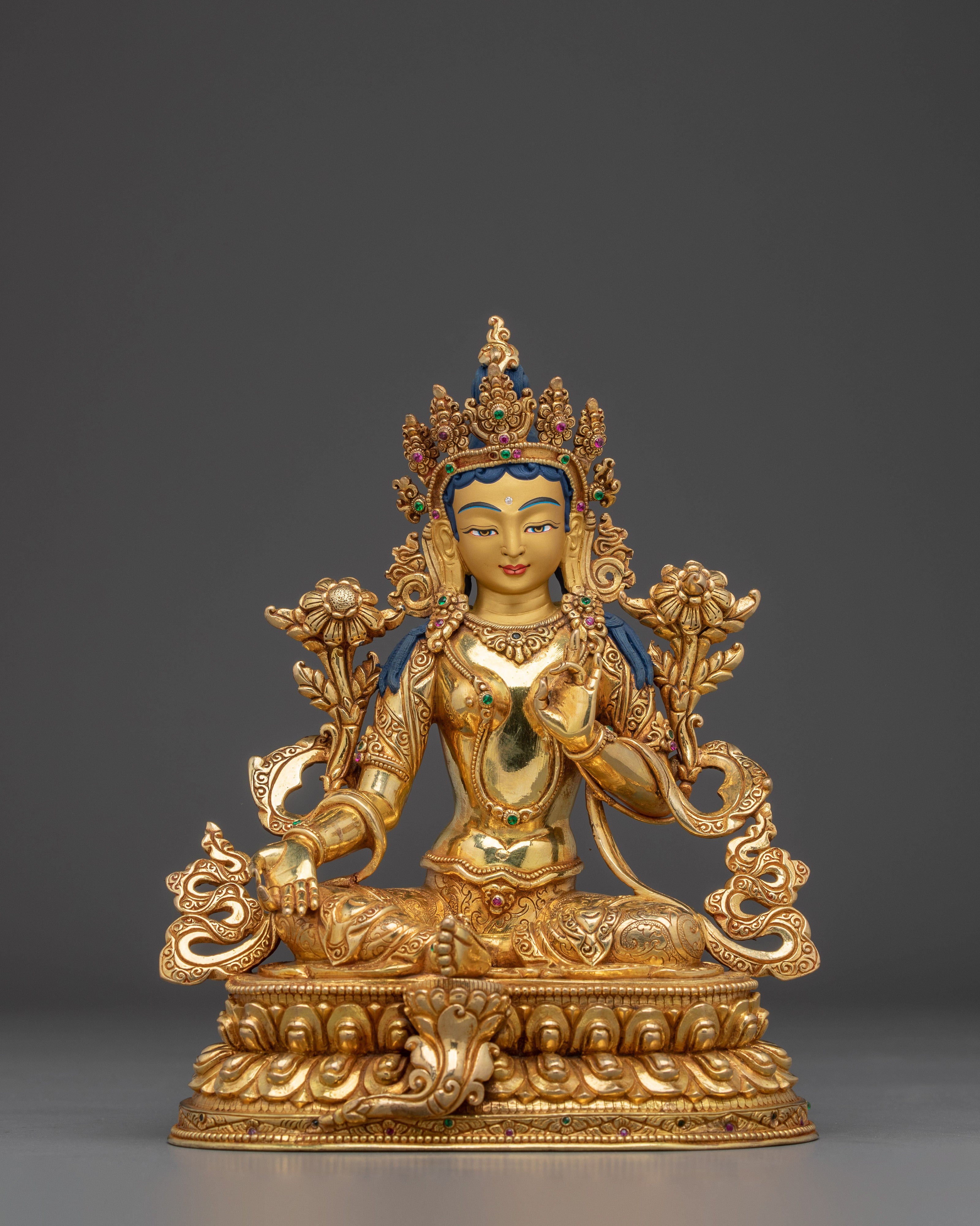 Golden Handmade Green Tara Art