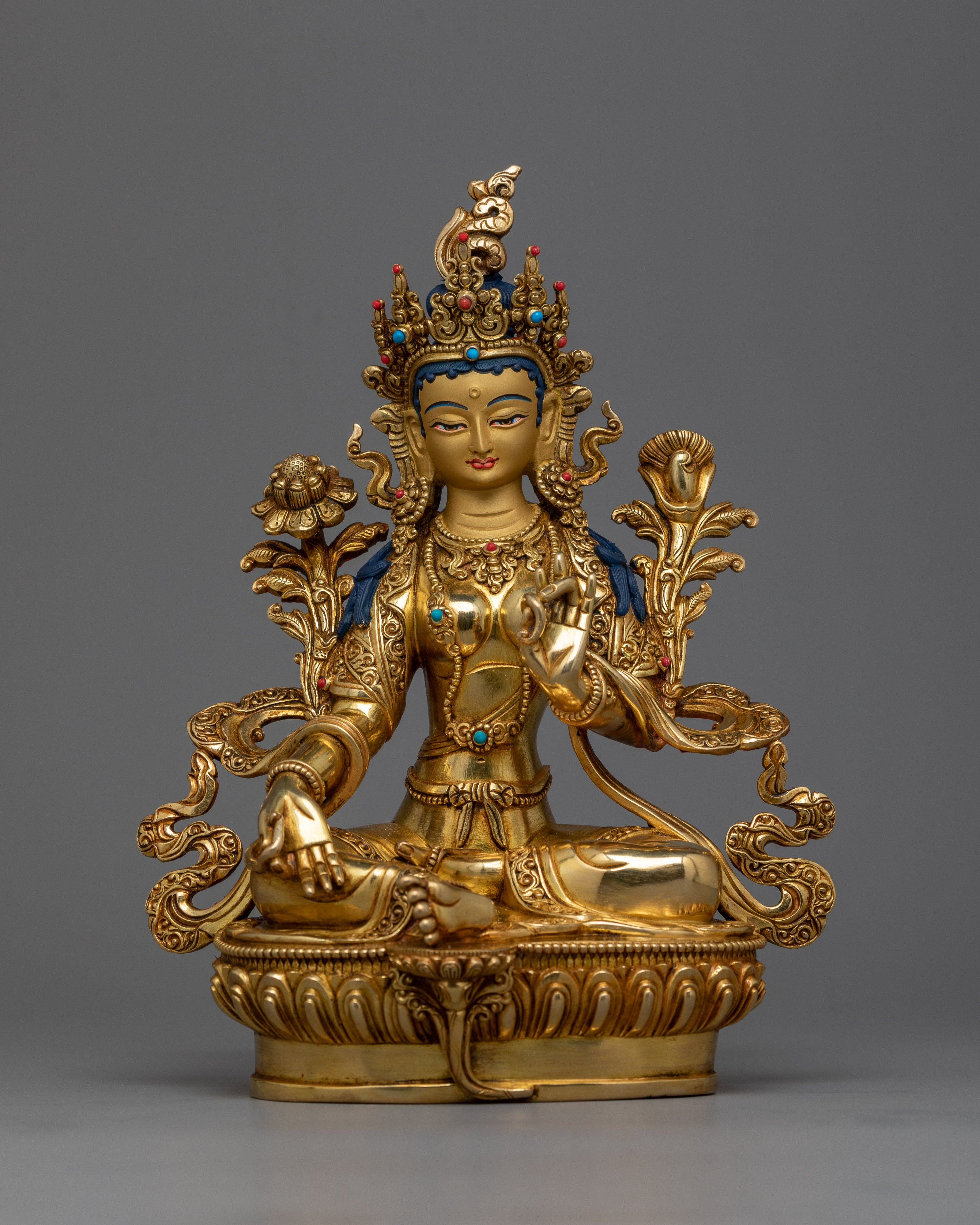 green-tara-23cm-gold-dilded