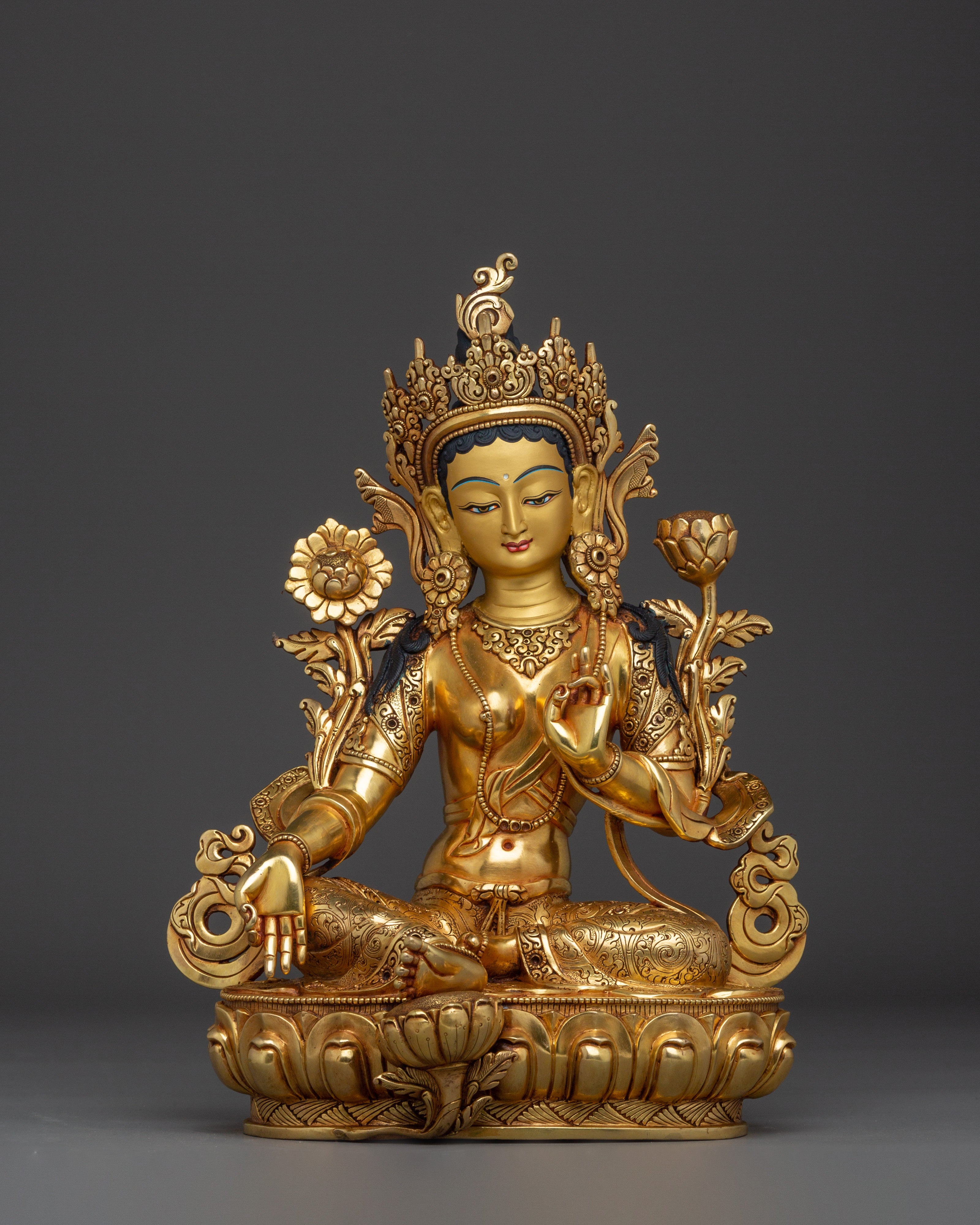 Golden Bodhisattva Green Tara Artwork