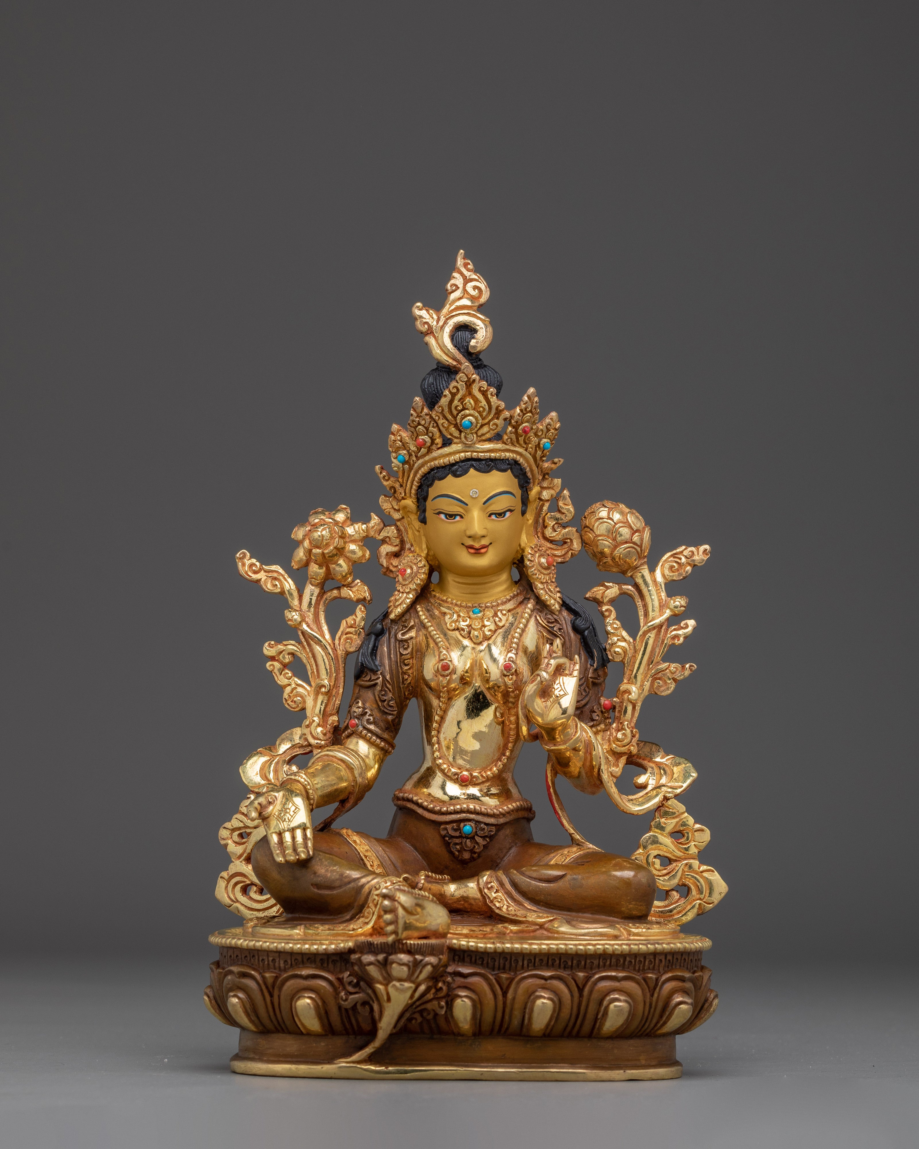 handmade-religious-art-of-green-tara