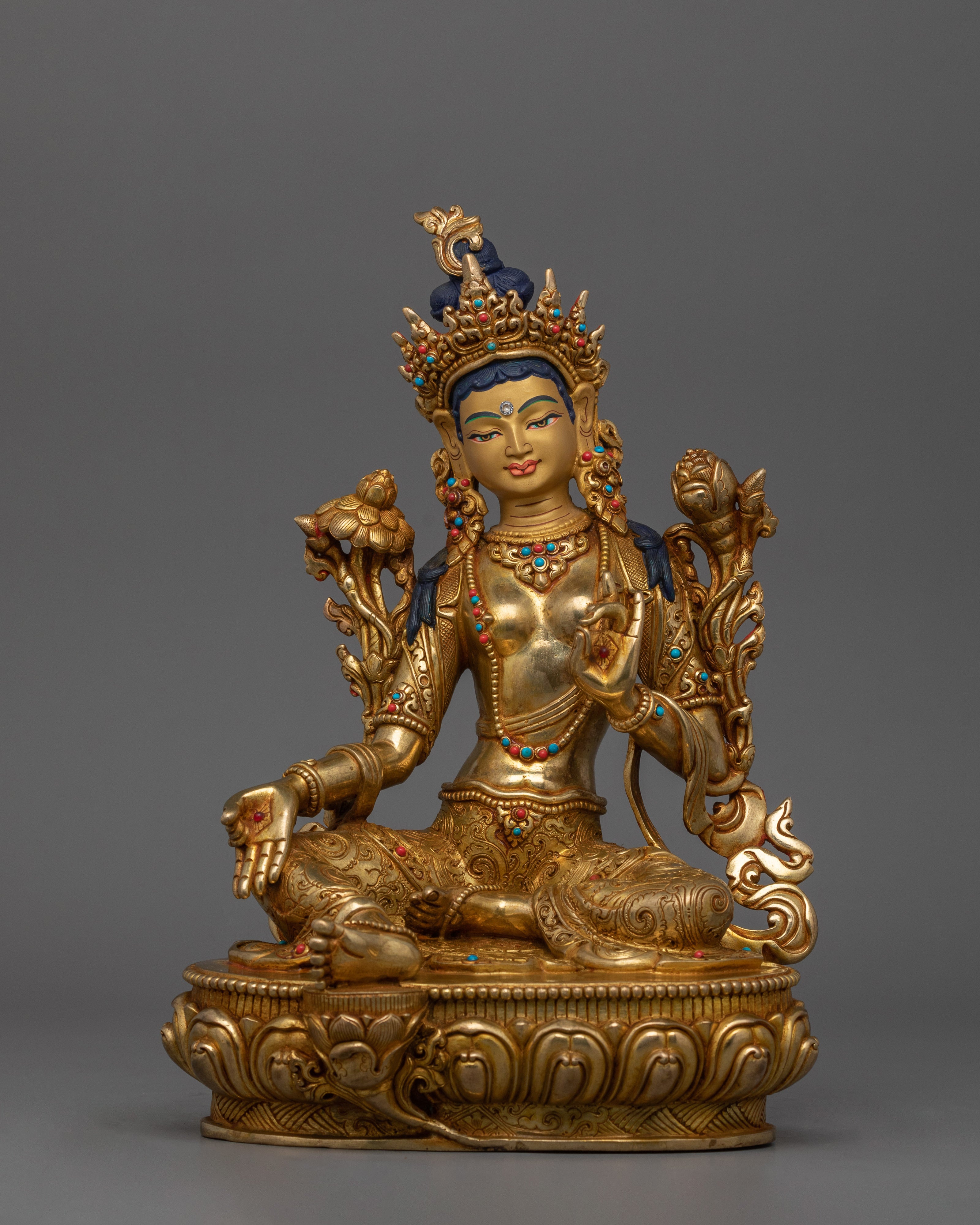 handmade-figurine-of-green-tara