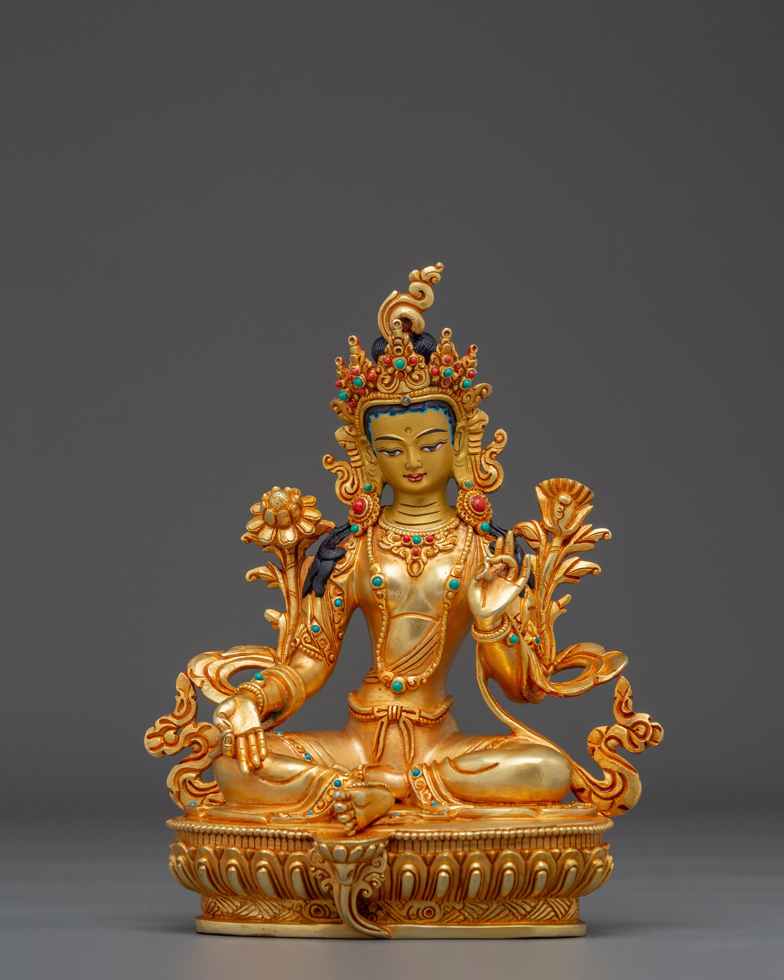 Goddess Golden Green Tara Artwork