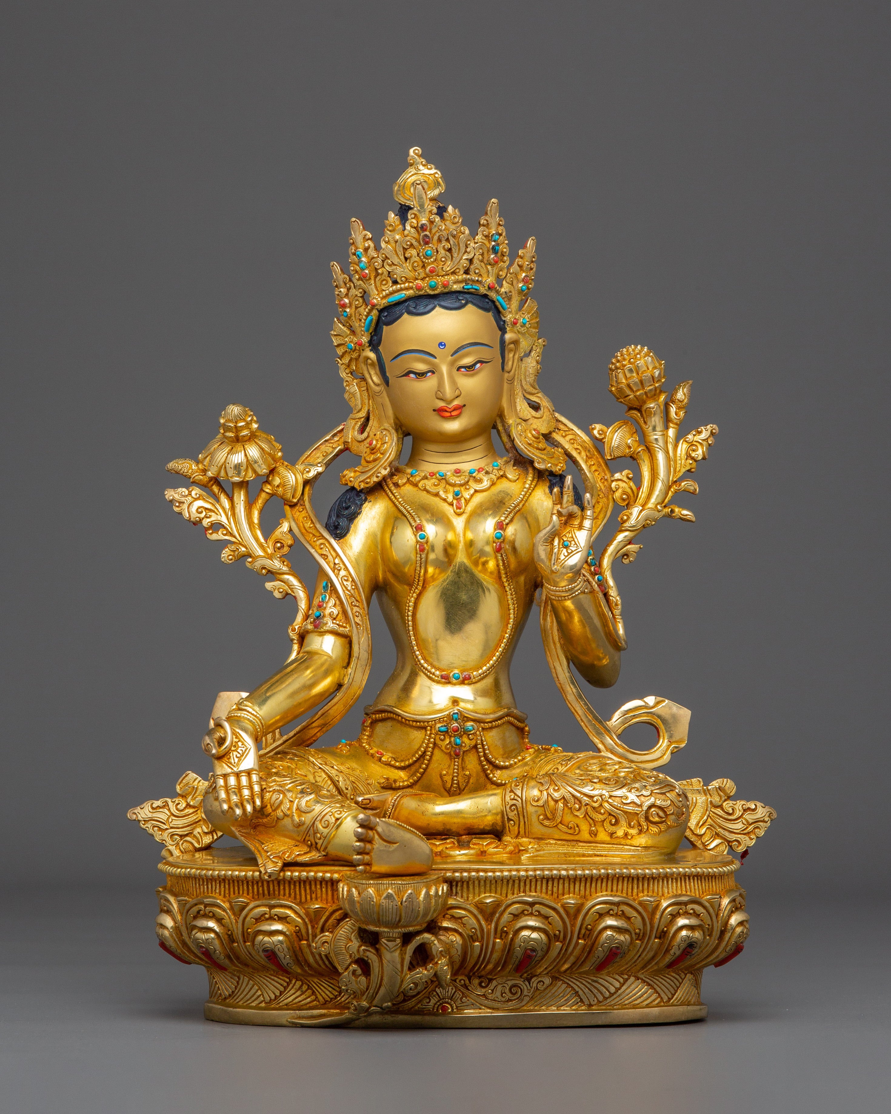 Green Tara Handmade Figurine