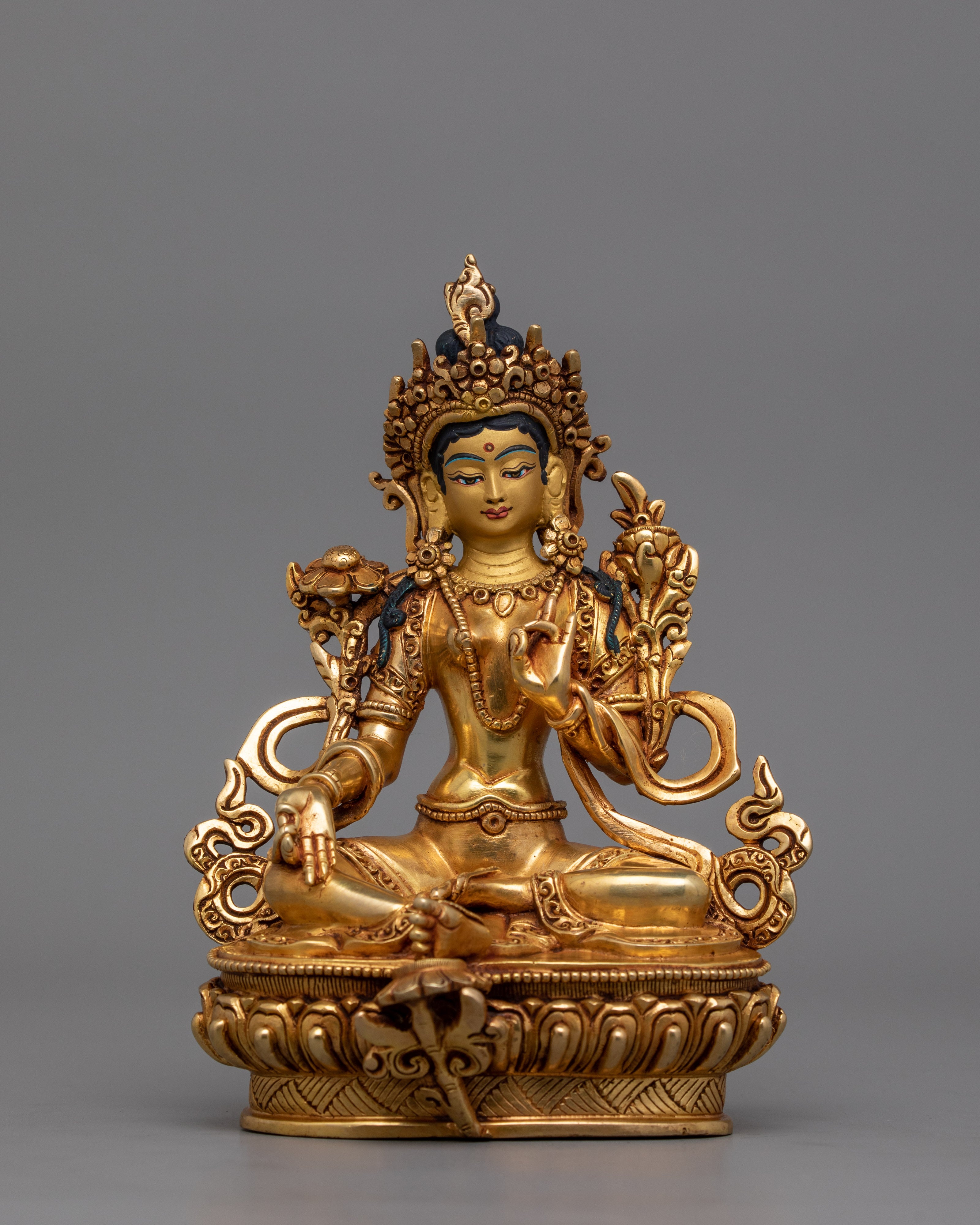 Tibetan Female Bodhisattva Syamatara Figurine