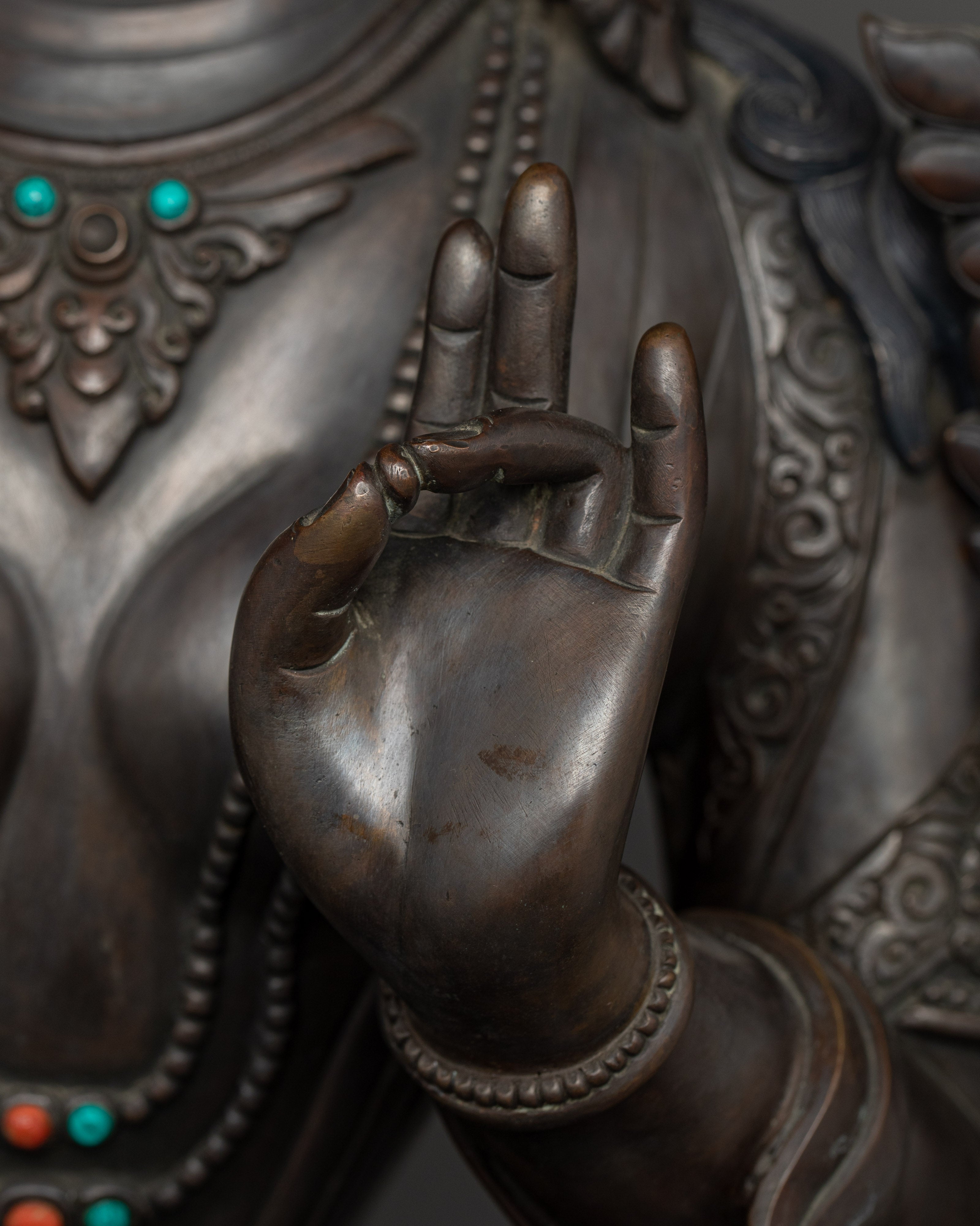 Longevity Deity Green Tara Compassion Goddess | Tibetan Healing Statue