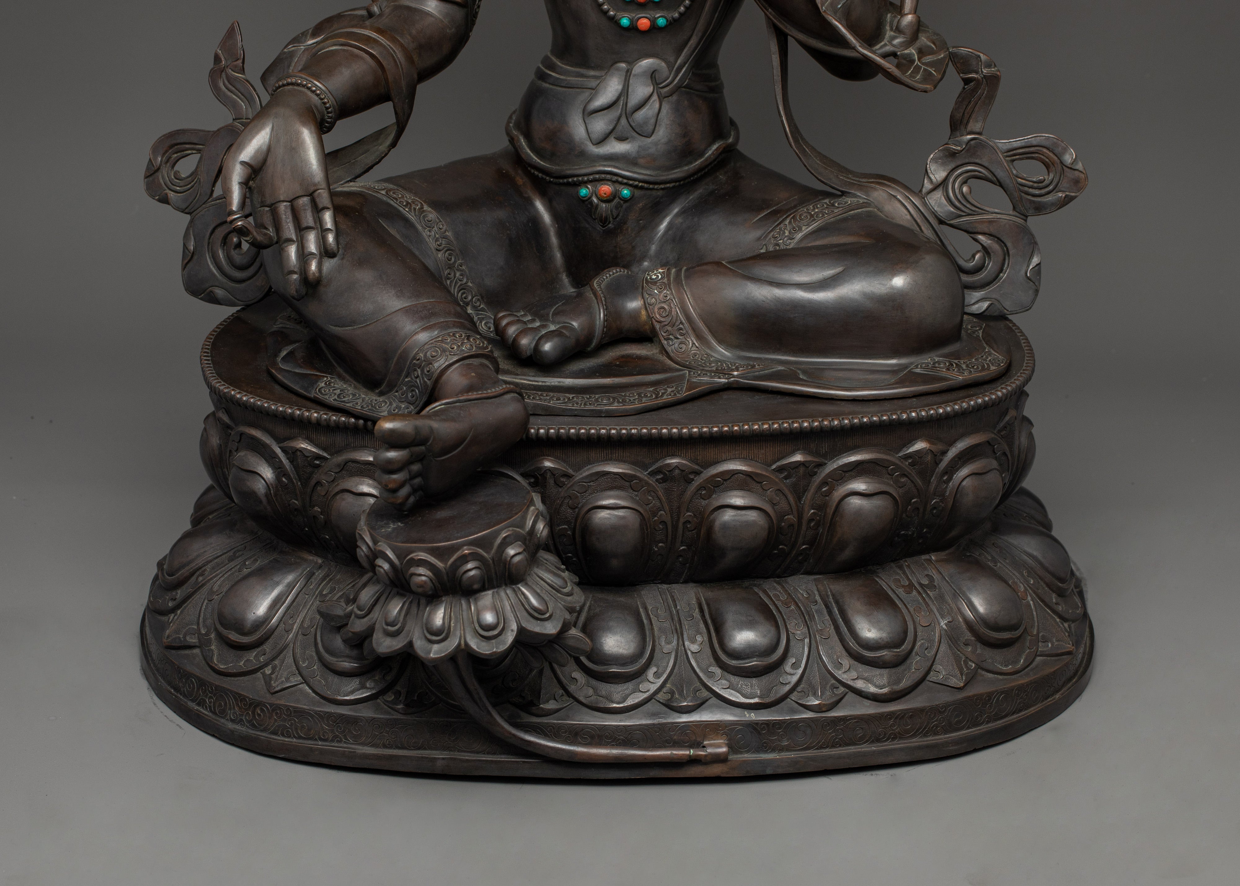 Longevity Deity Green Tara Compassion Goddess | Tibetan Healing Statue