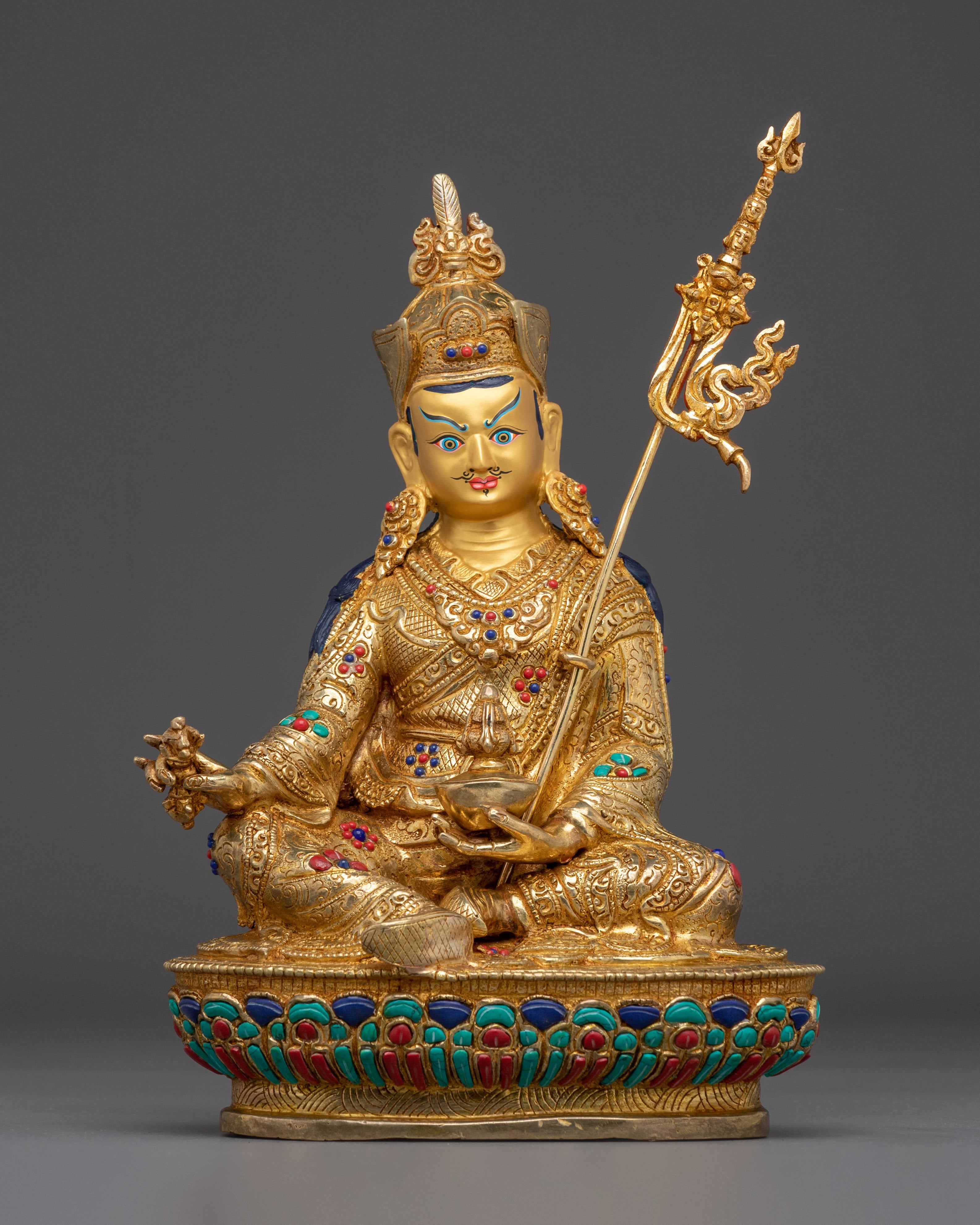 24K Gold Guru Rinpoche statue