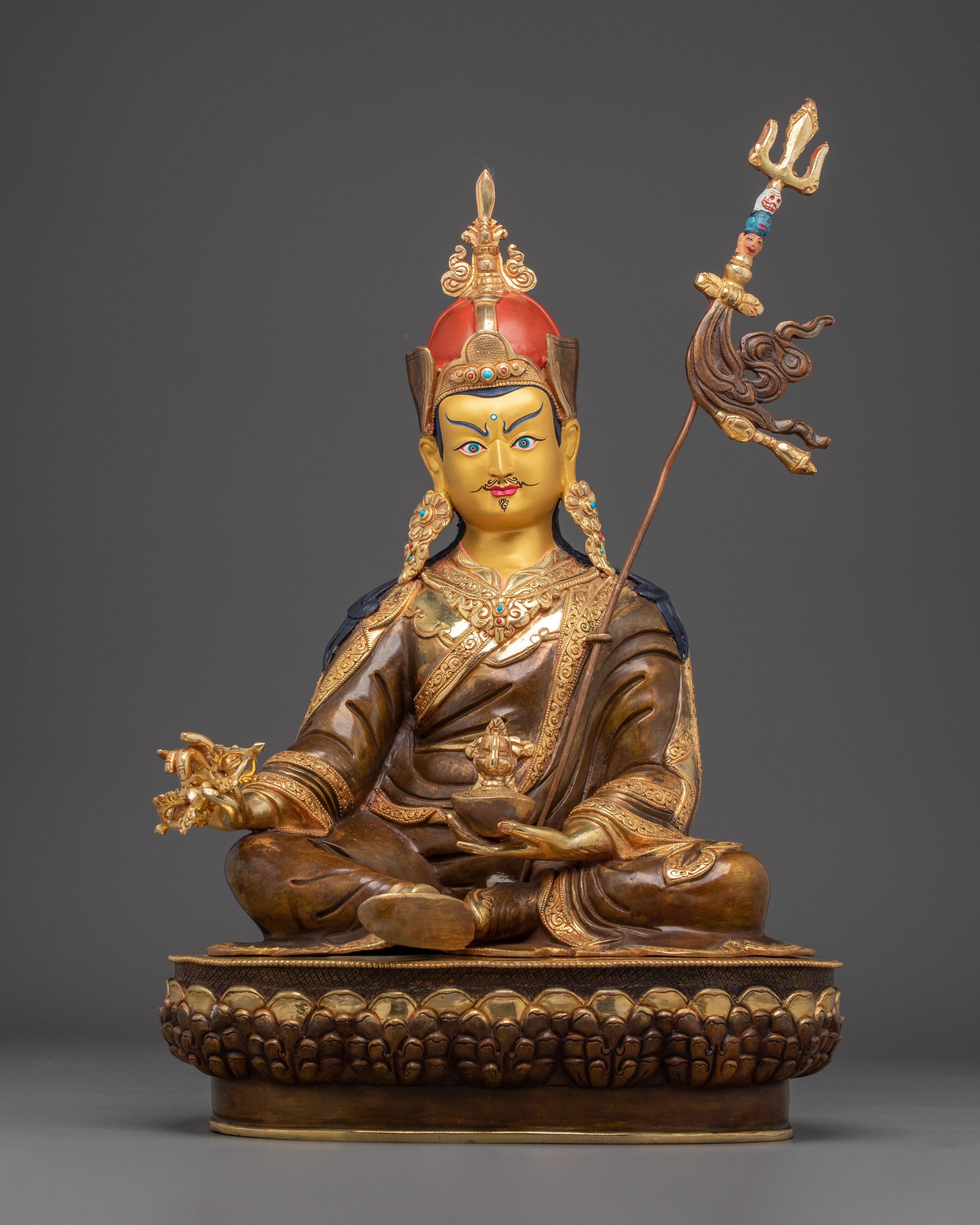 Guru Rinpoche (Padmasambhava) Copper Sculpture