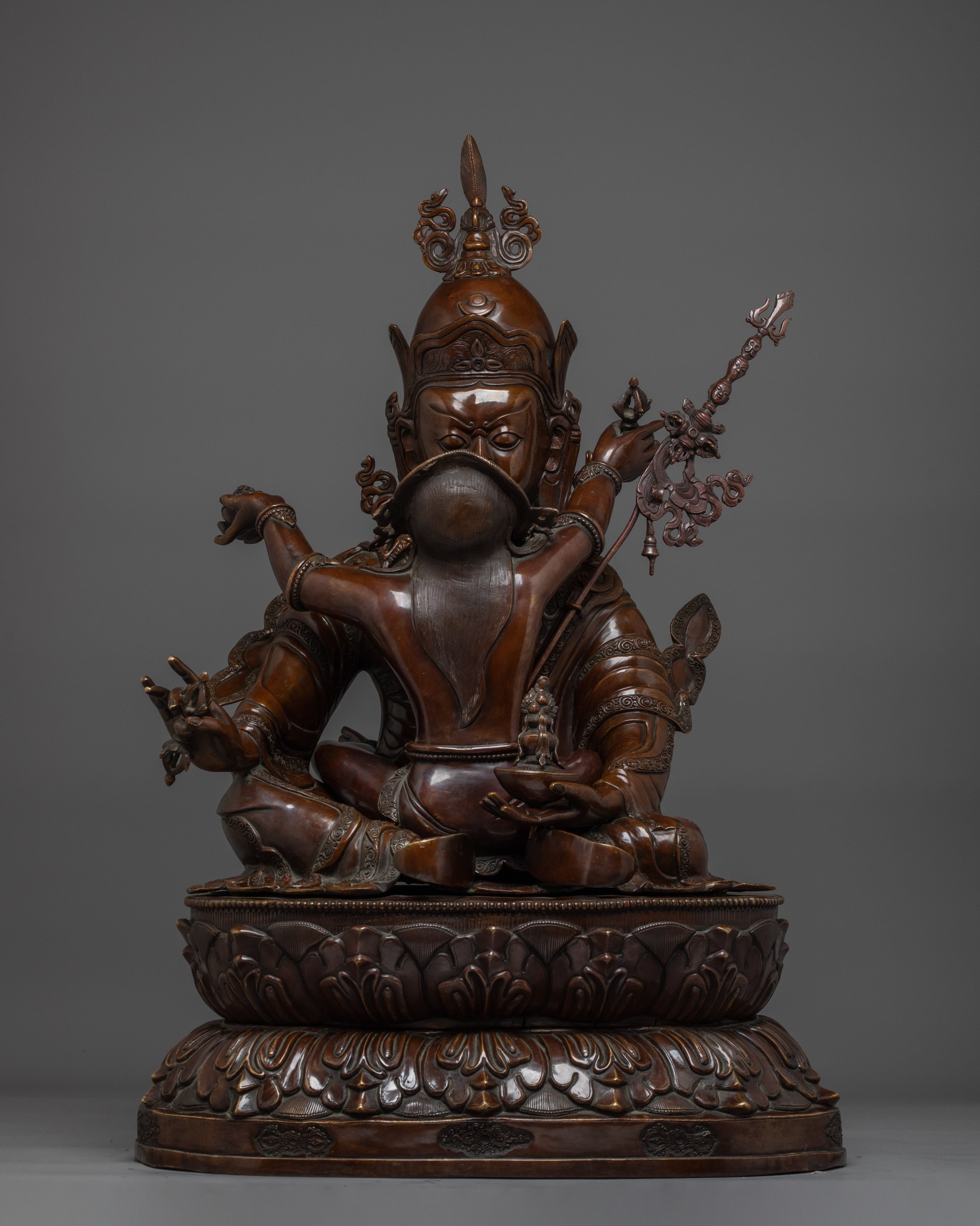 Oxidized Guru Rinpoche with consort