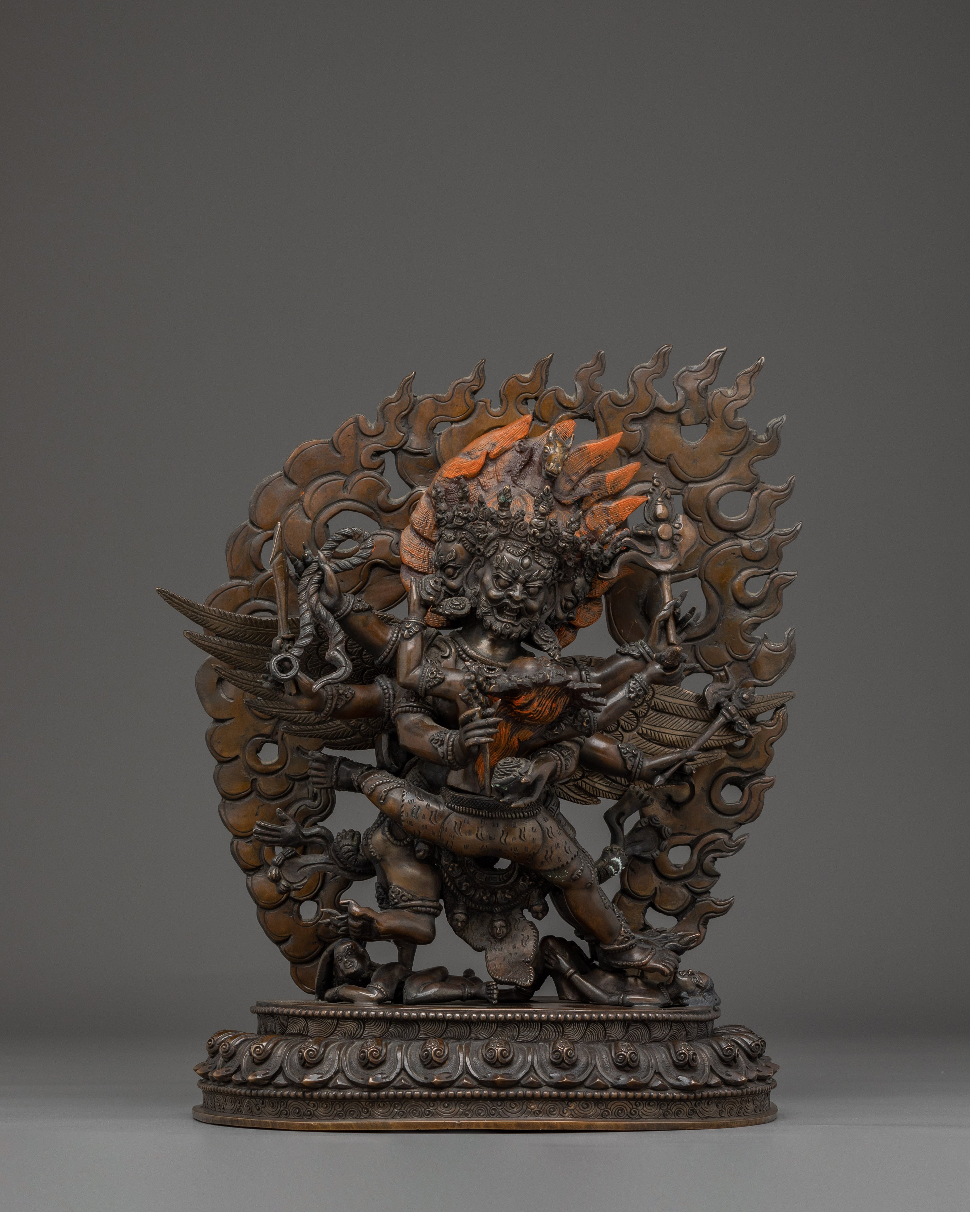Hayagriva Statue Made from Oxidized Copper