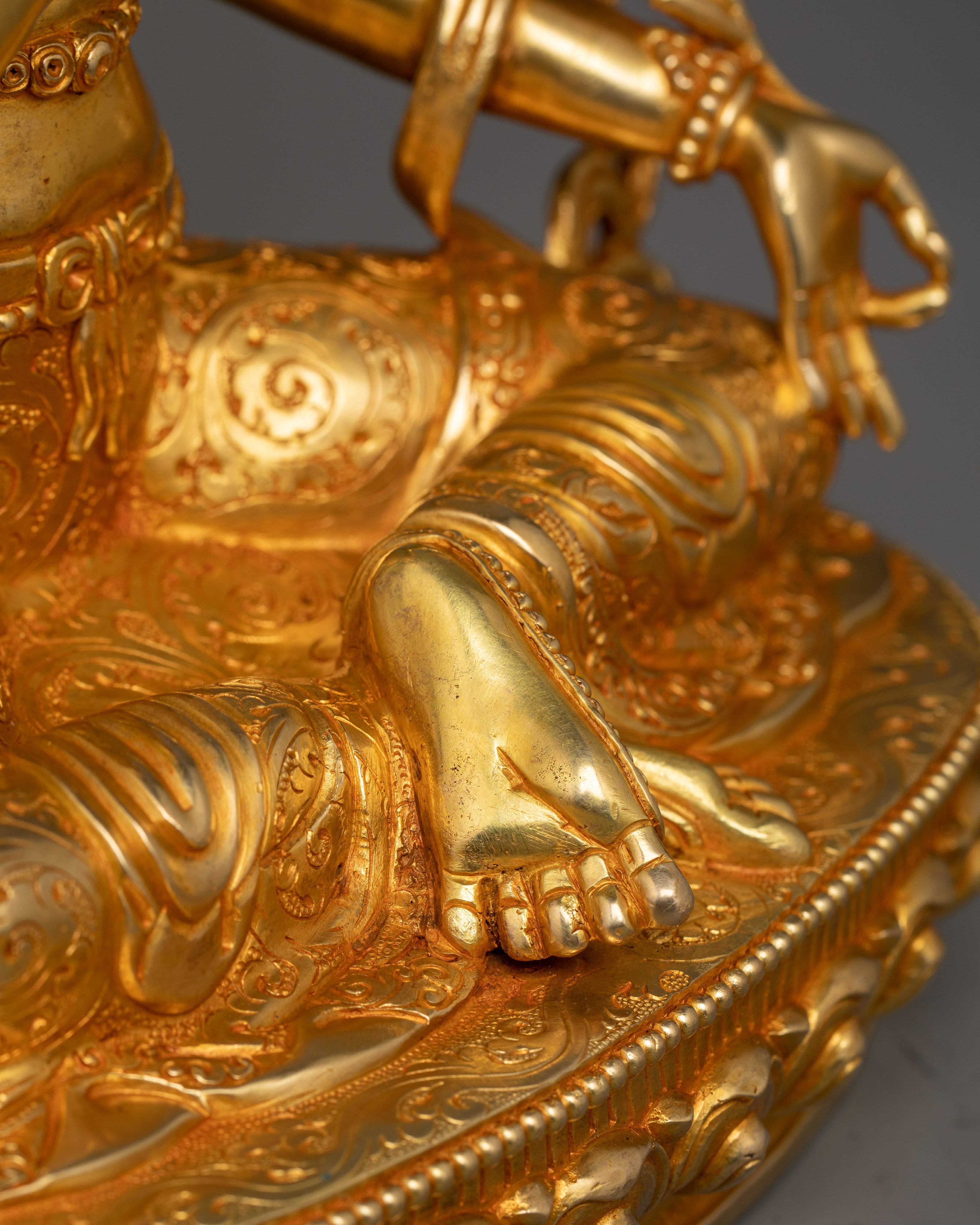 Handcrafted Kshitigarbha Statue | Tibetan Himalayan Buddhist Deity Sculpture