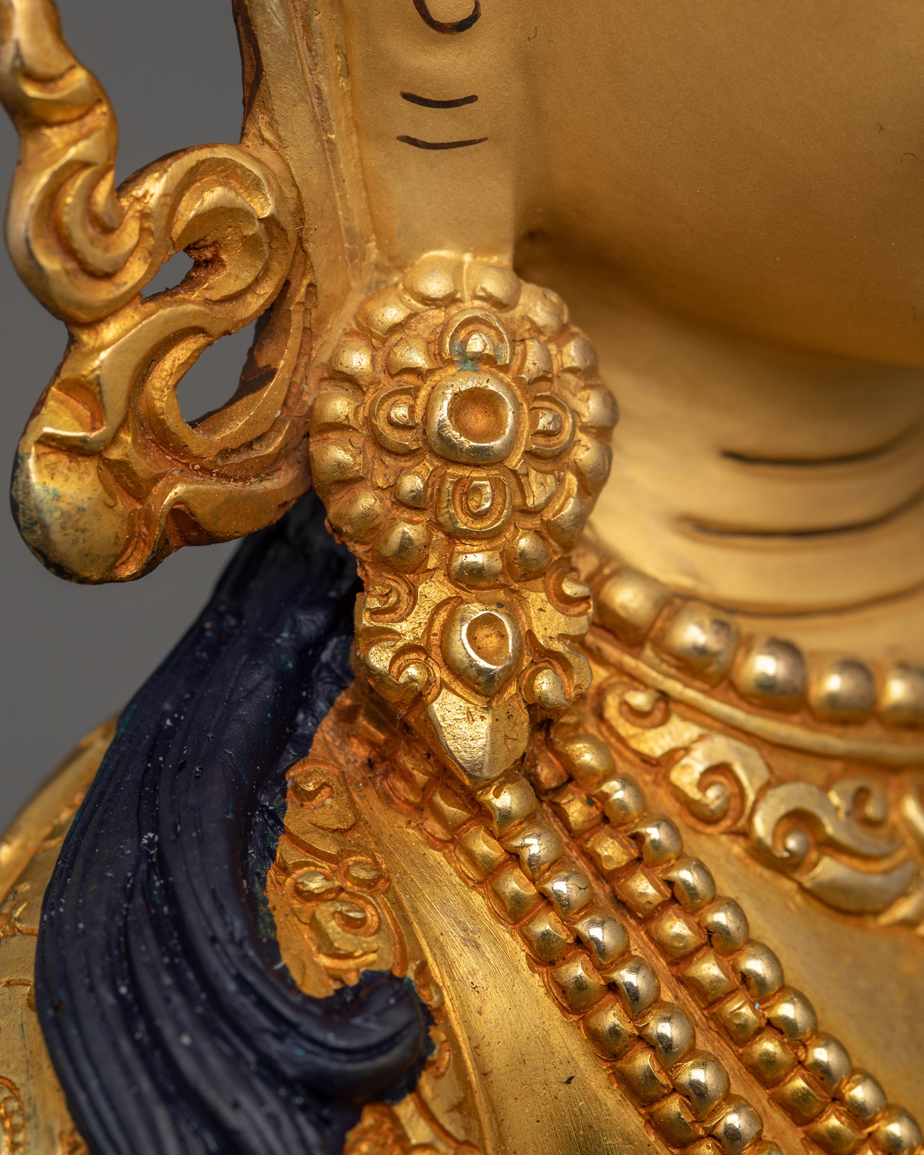 Handcrafted Kshitigarbha Statue | Tibetan Himalayan Buddhist Deity Sculpture