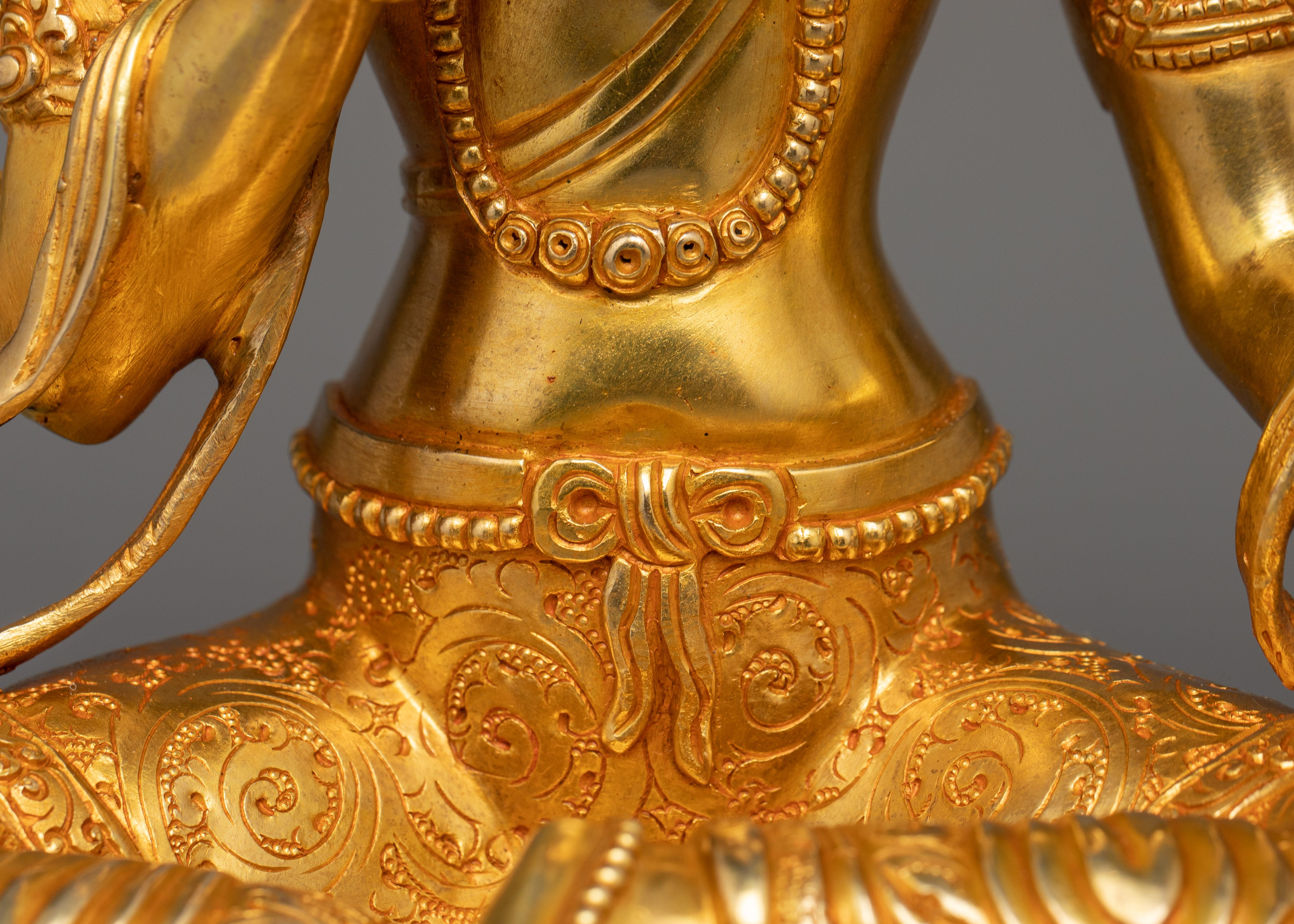 Handcrafted Kshitigarbha Statue | Tibetan Himalayan Buddhist Deity Sculpture