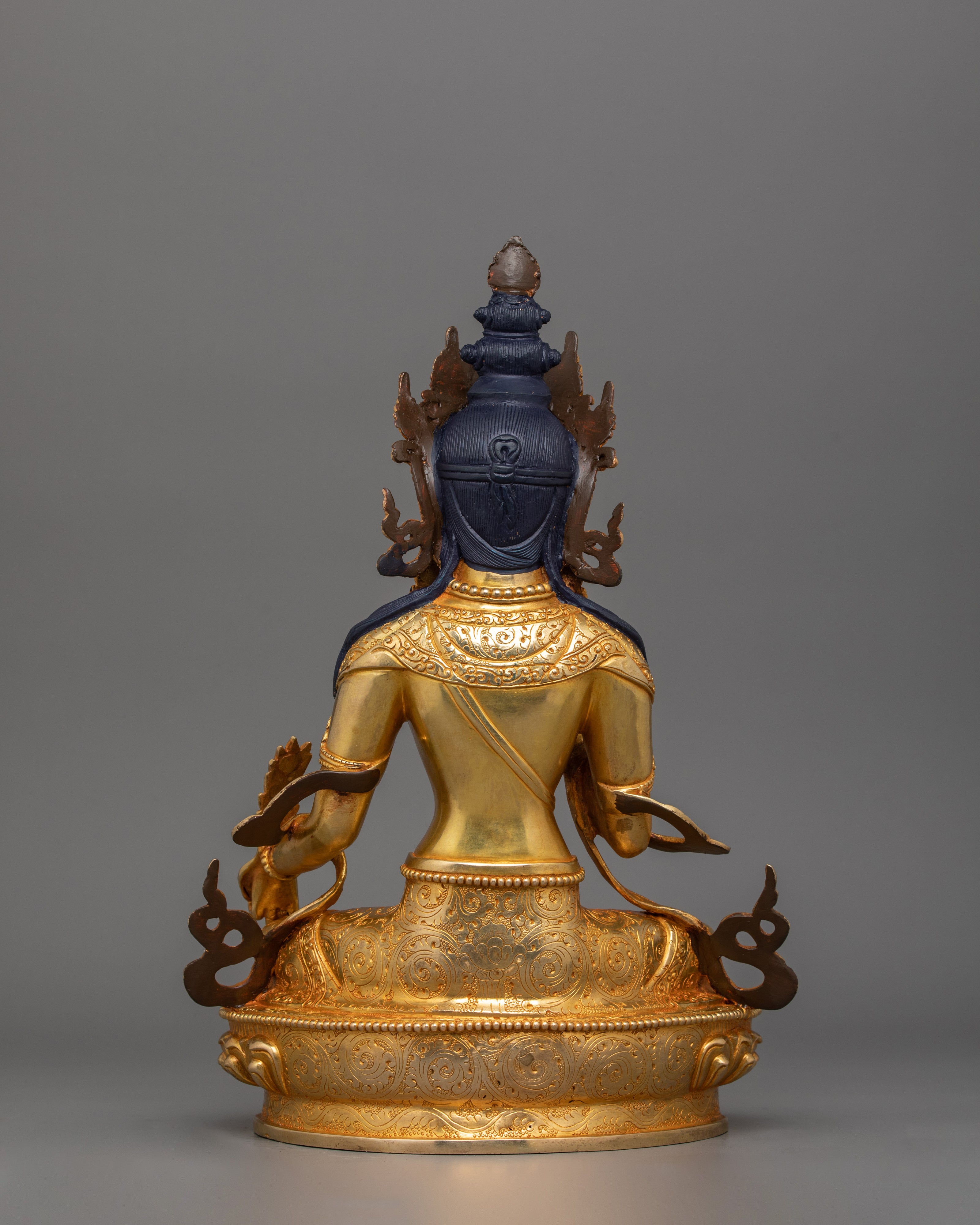 Handcrafted Kshitigarbha Statue | Tibetan Himalayan Buddhist Deity Sculpture