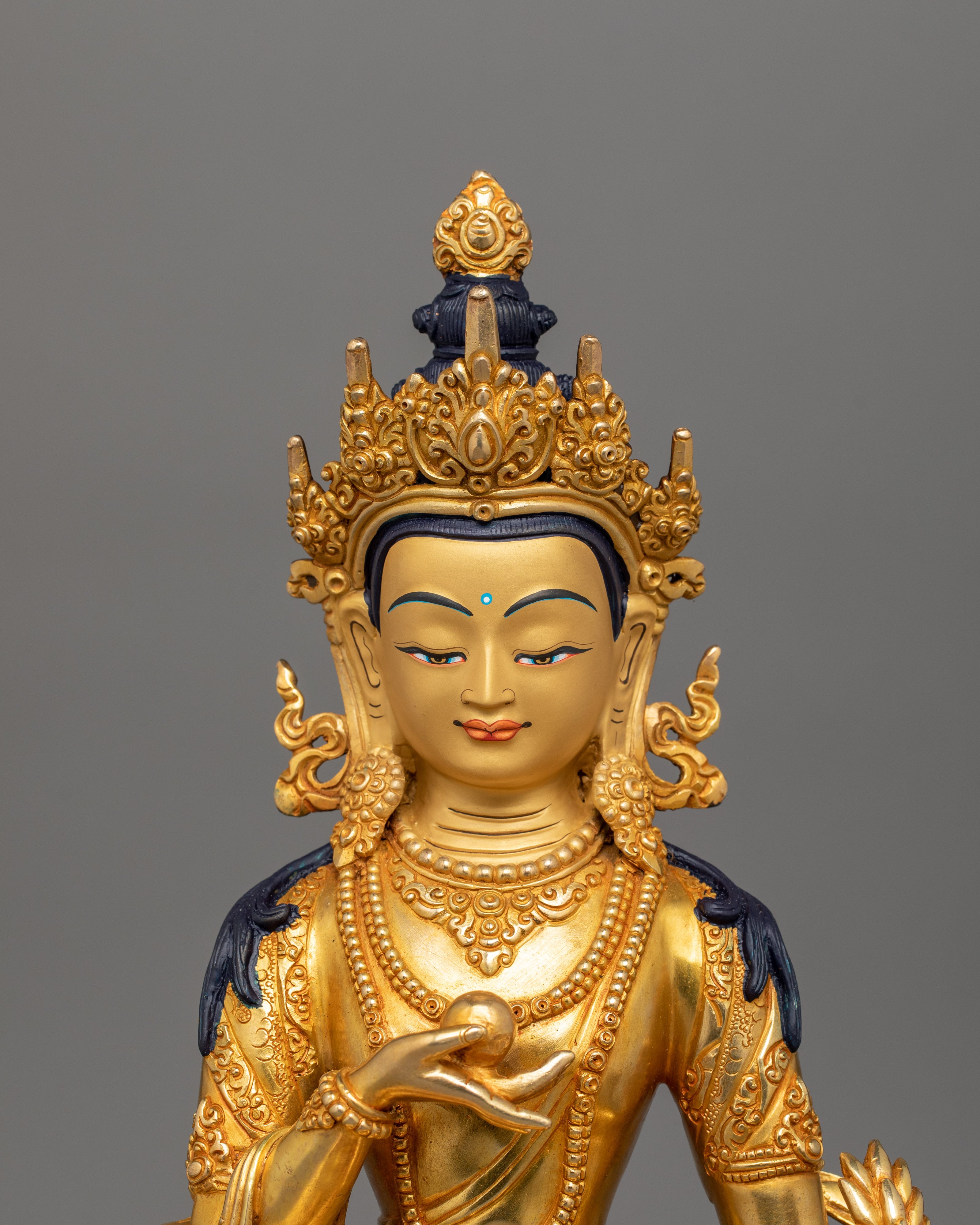 Handcrafted Kshitigarbha Statue | Tibetan Himalayan Buddhist Deity Sculpture