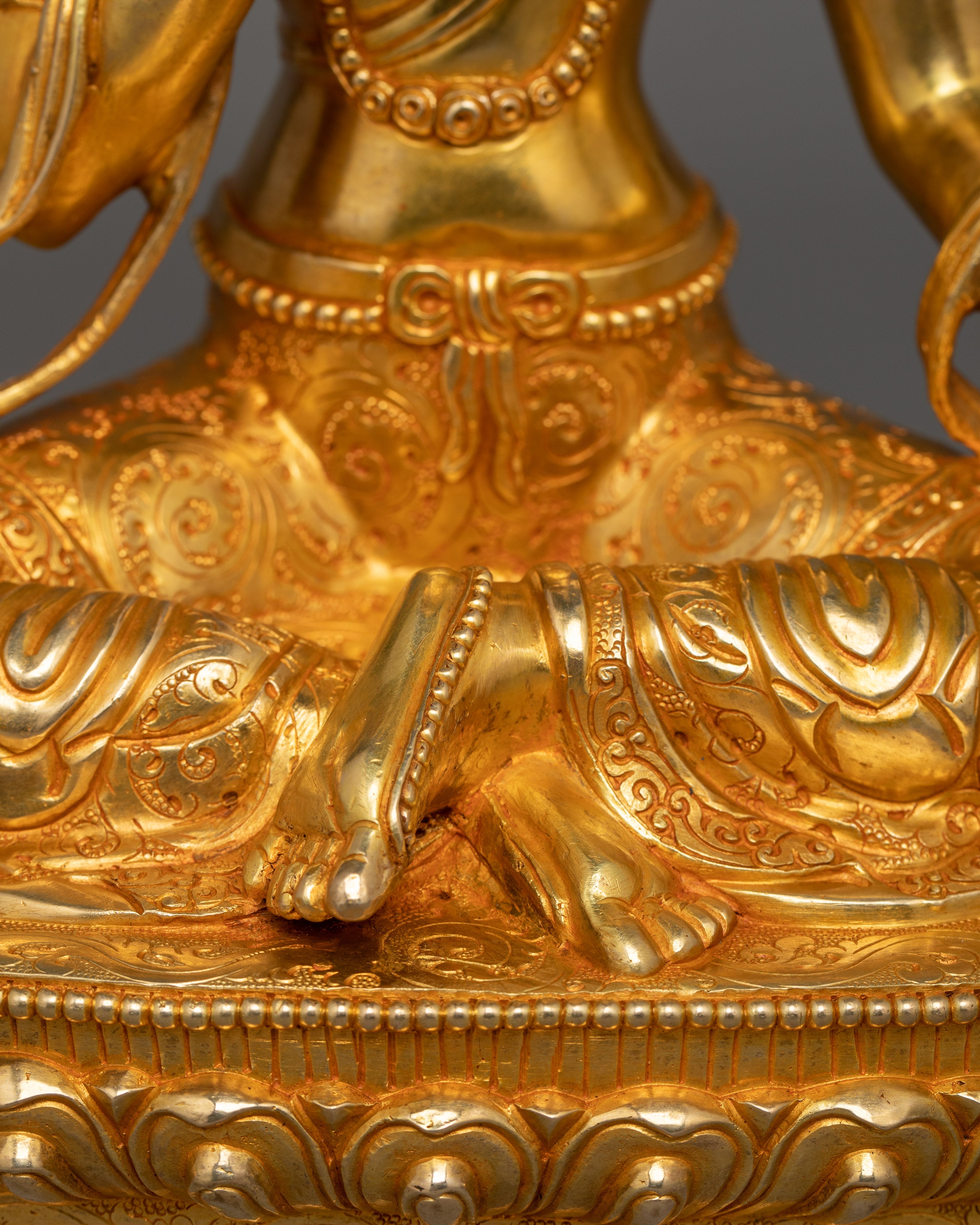 Handcrafted Kshitigarbha Statue | Tibetan Himalayan Buddhist Deity Sculpture