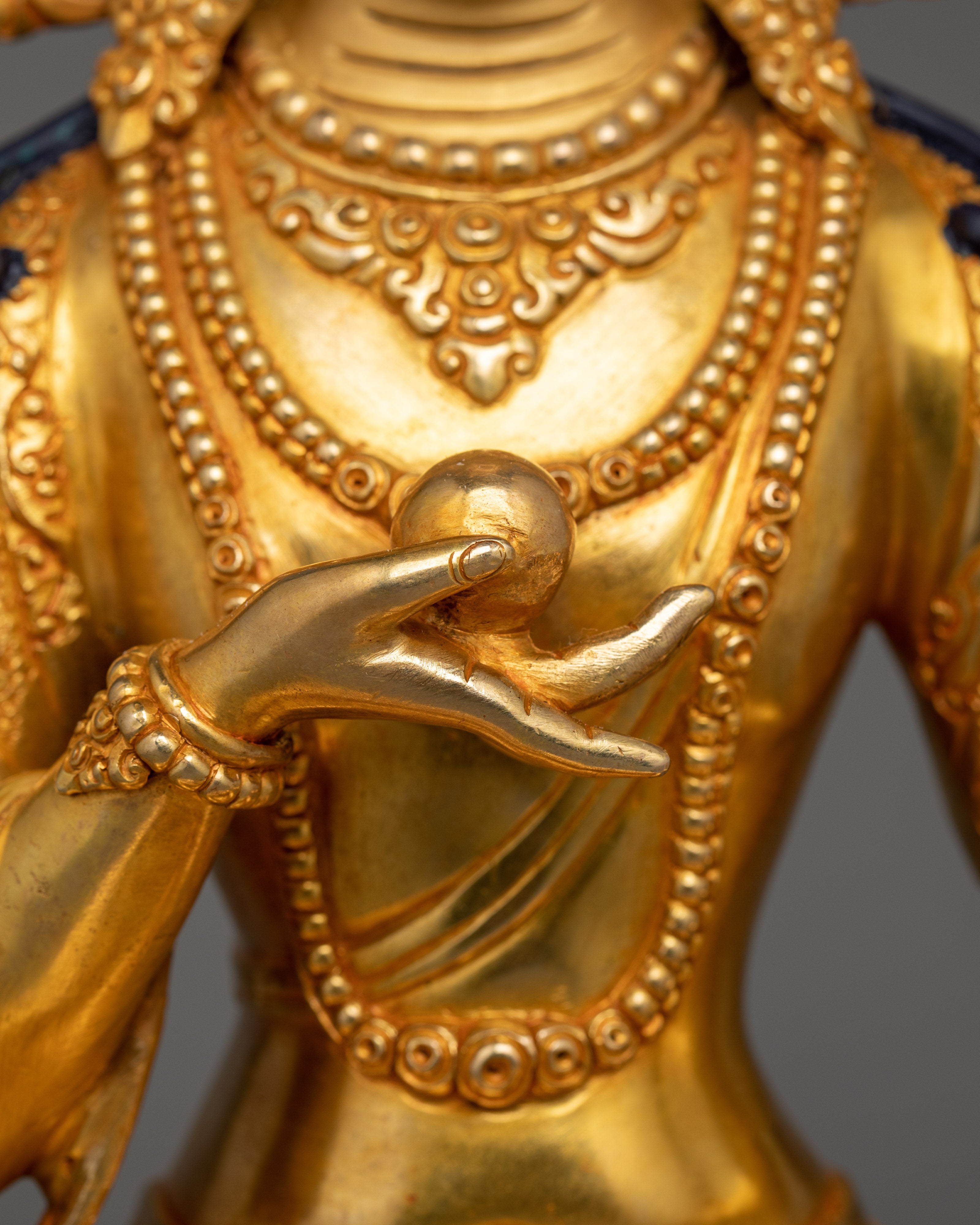 Handcrafted Kshitigarbha Statue | Tibetan Himalayan Buddhist Deity Sculpture