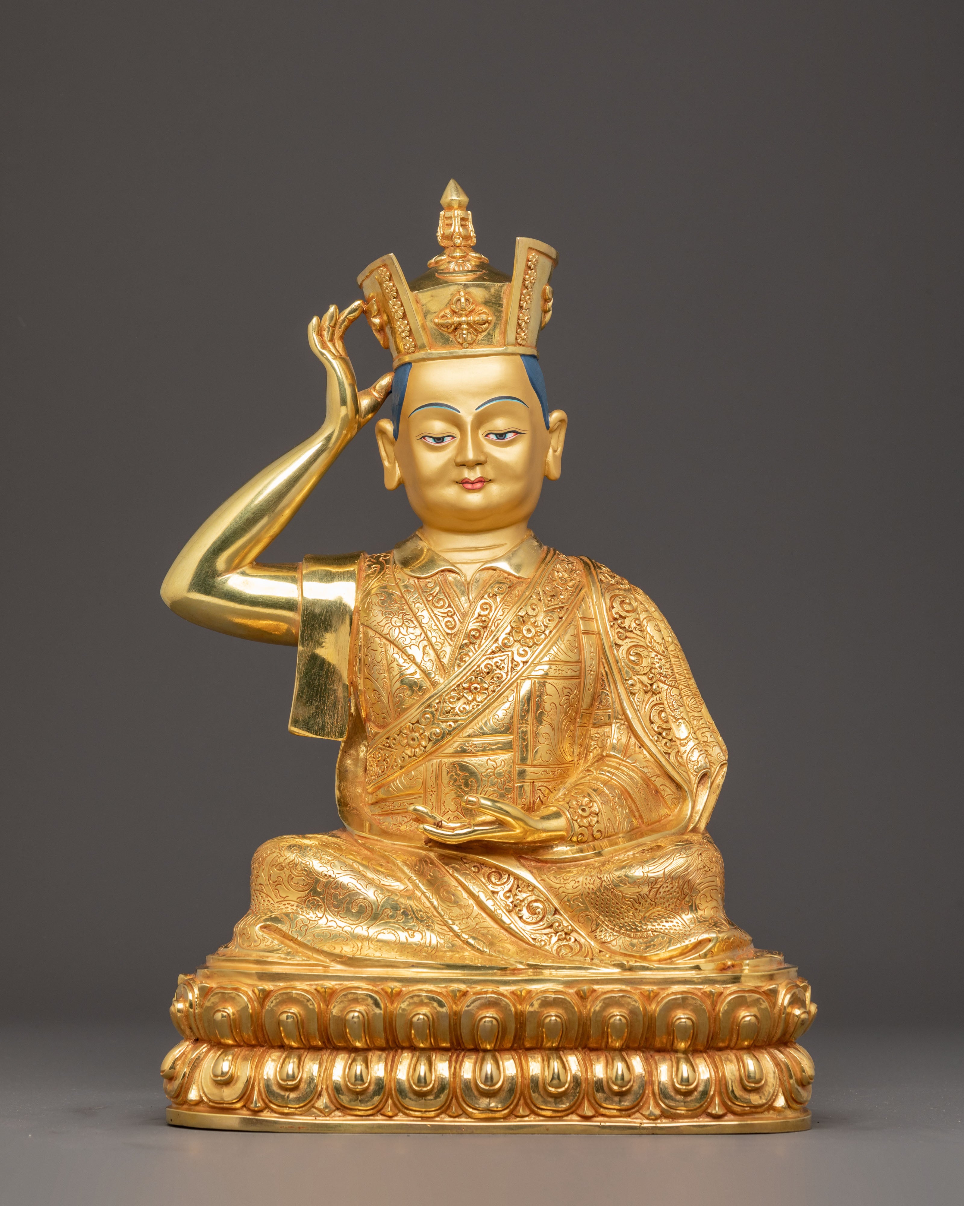 Handmade 16th Karmapa Sculpture | Tibetan shrine or spiritual meditation altar