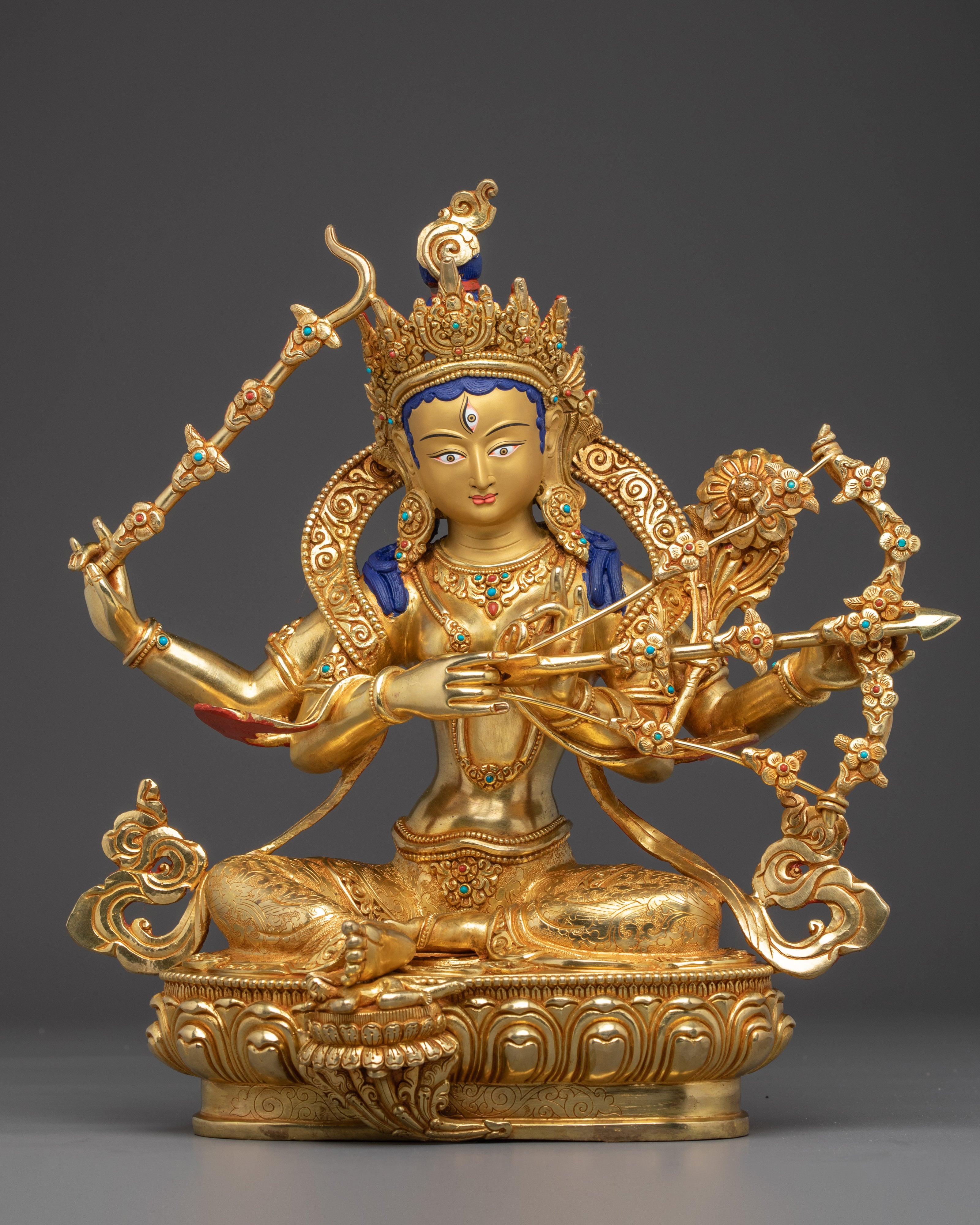 Statue of Vajrayana Seated Kurkulla Deity