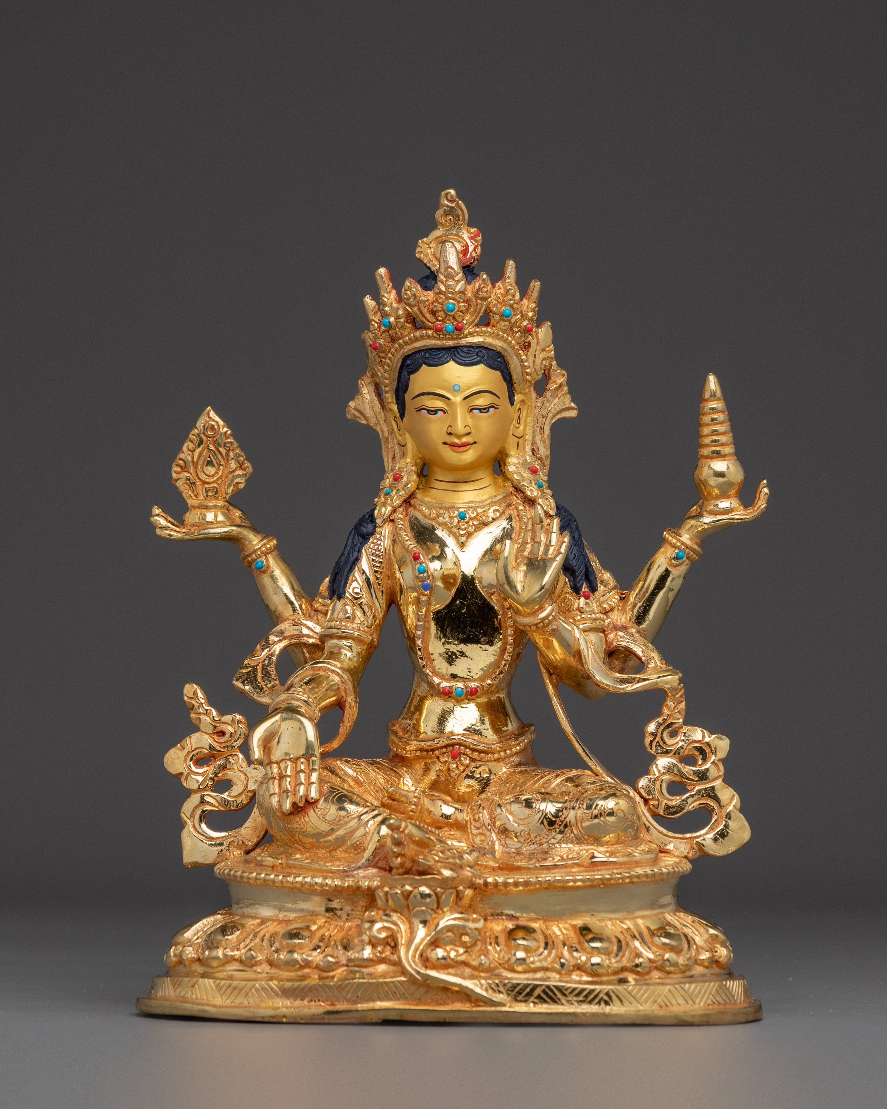Radiant Golden Laxmi Statue