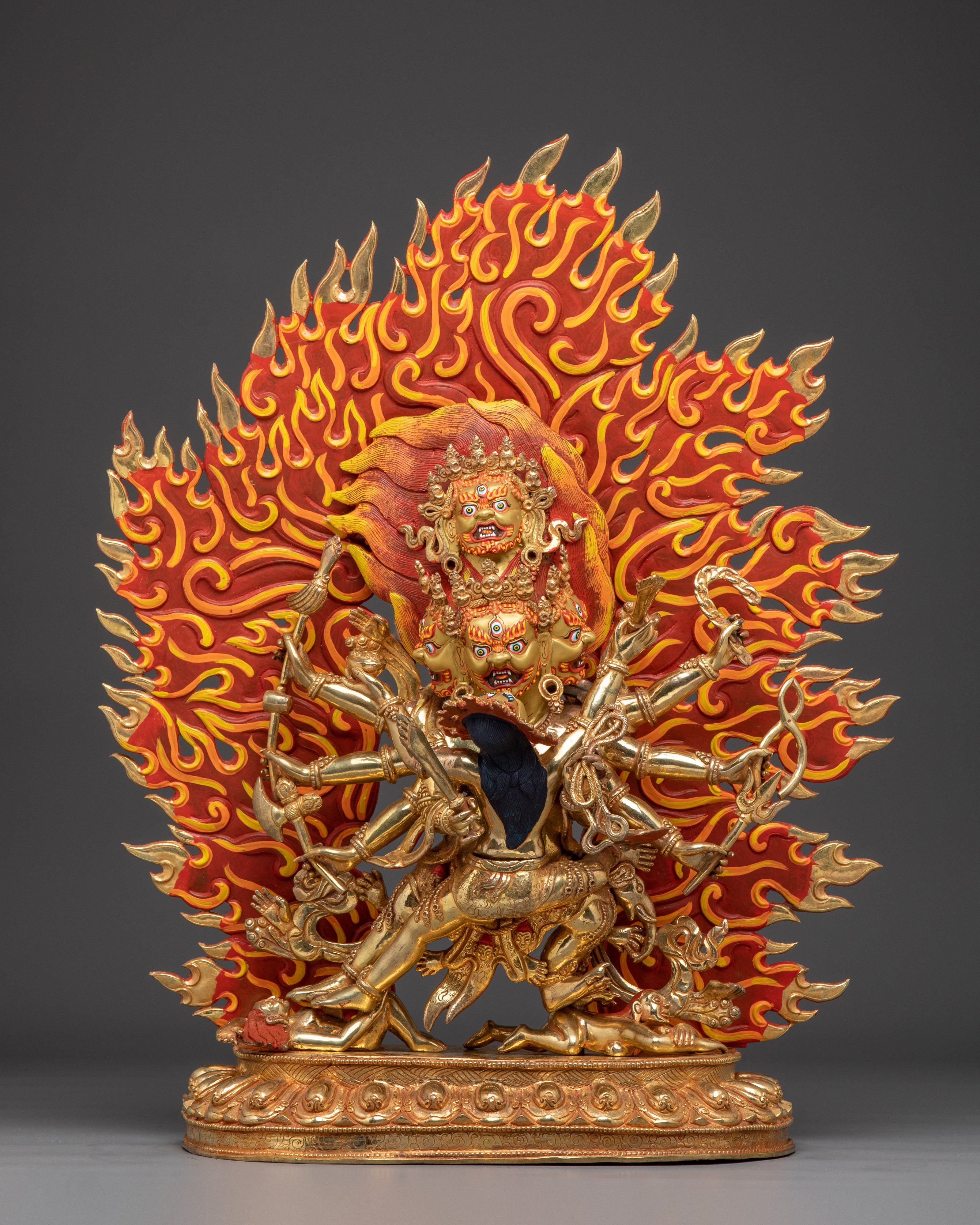 Wrathful Lhago Tokpa Statue | Tibetan Protector Deity