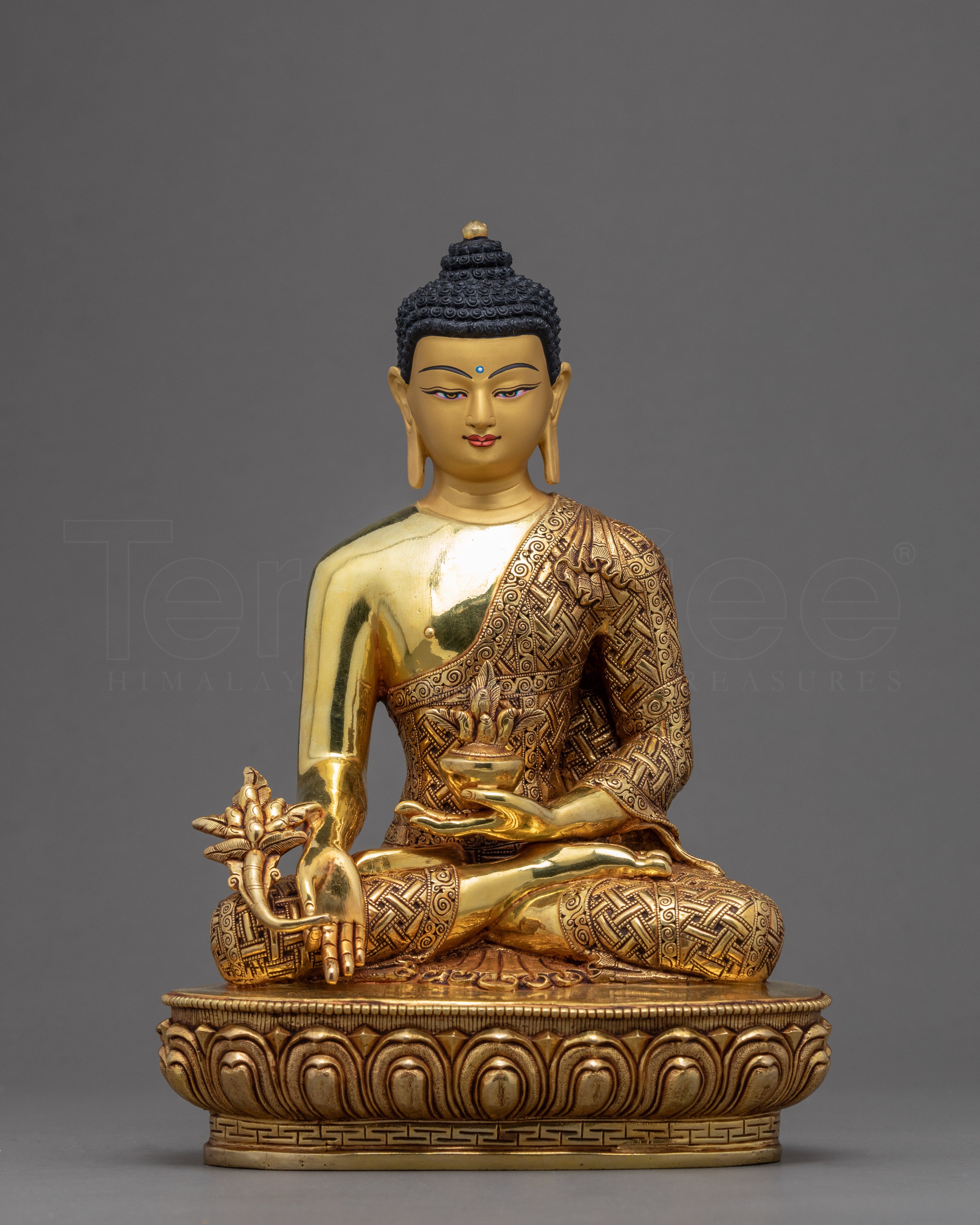 Blue Buddha Medicine Statue | Traditional Healing Buddha Sculpture