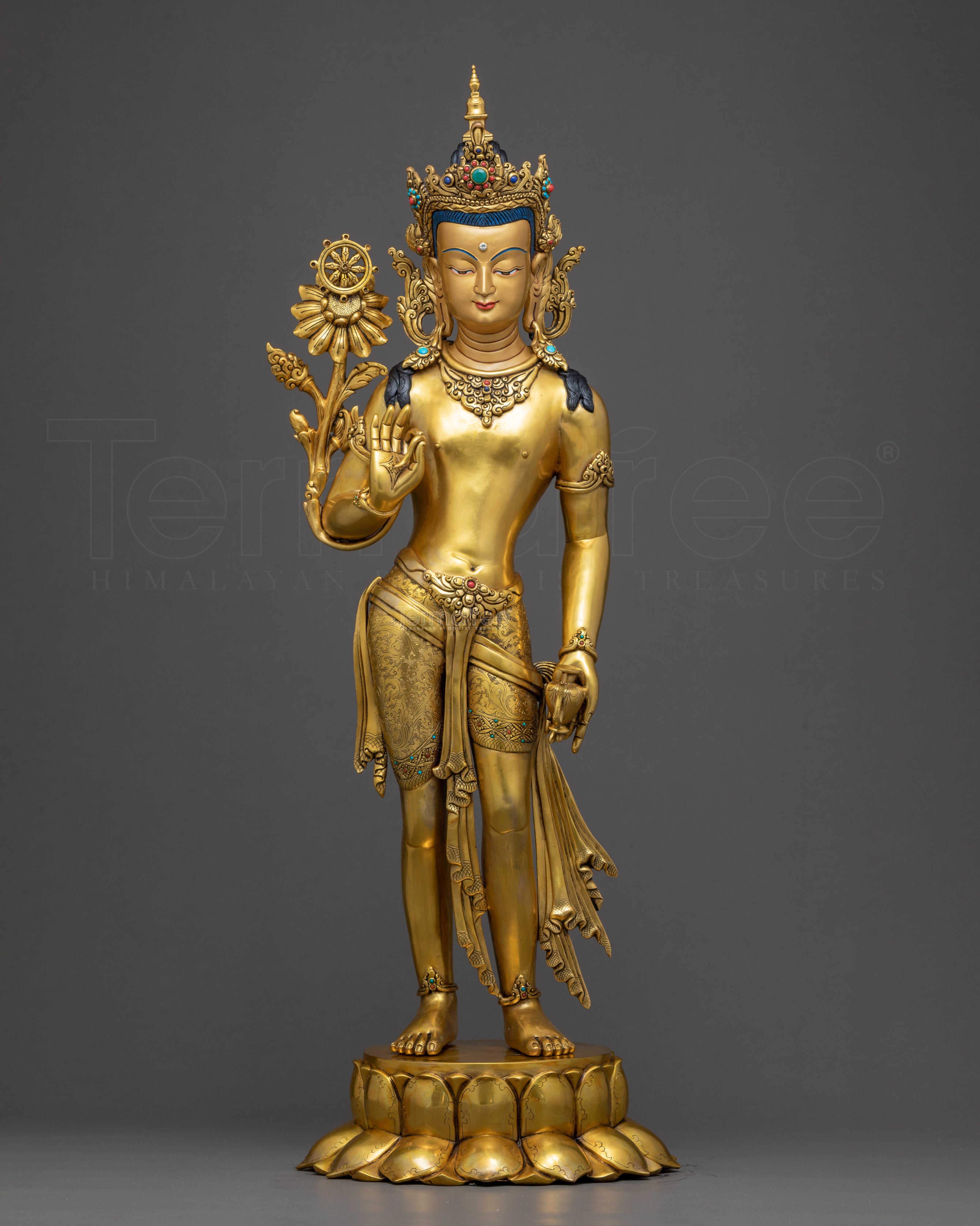 Standing Maitreya Buddha | Traditional Buddhist Art