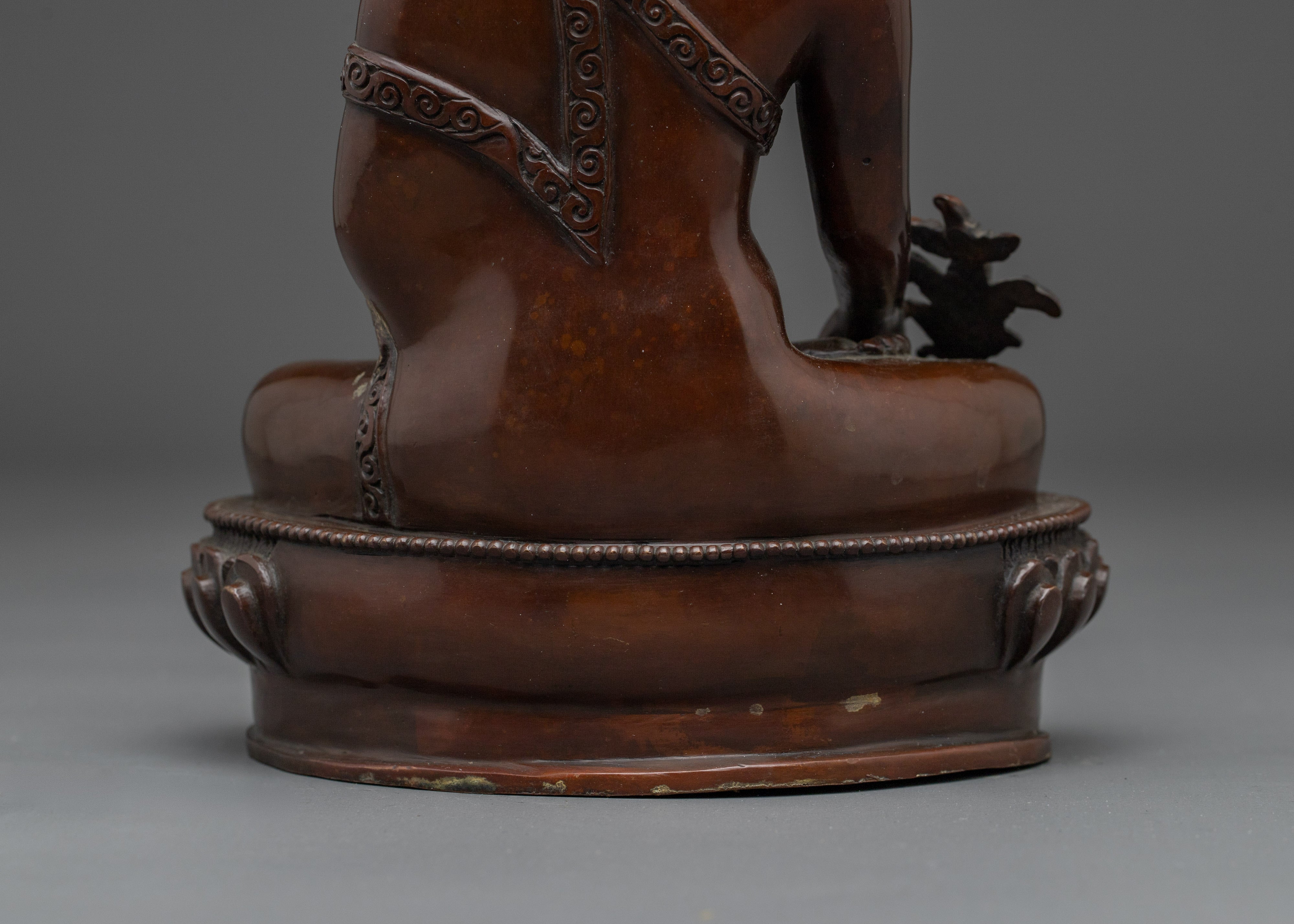 Supreme Healer Bhaisajyaguru Art | Medicine Buddha Oxidized Statue