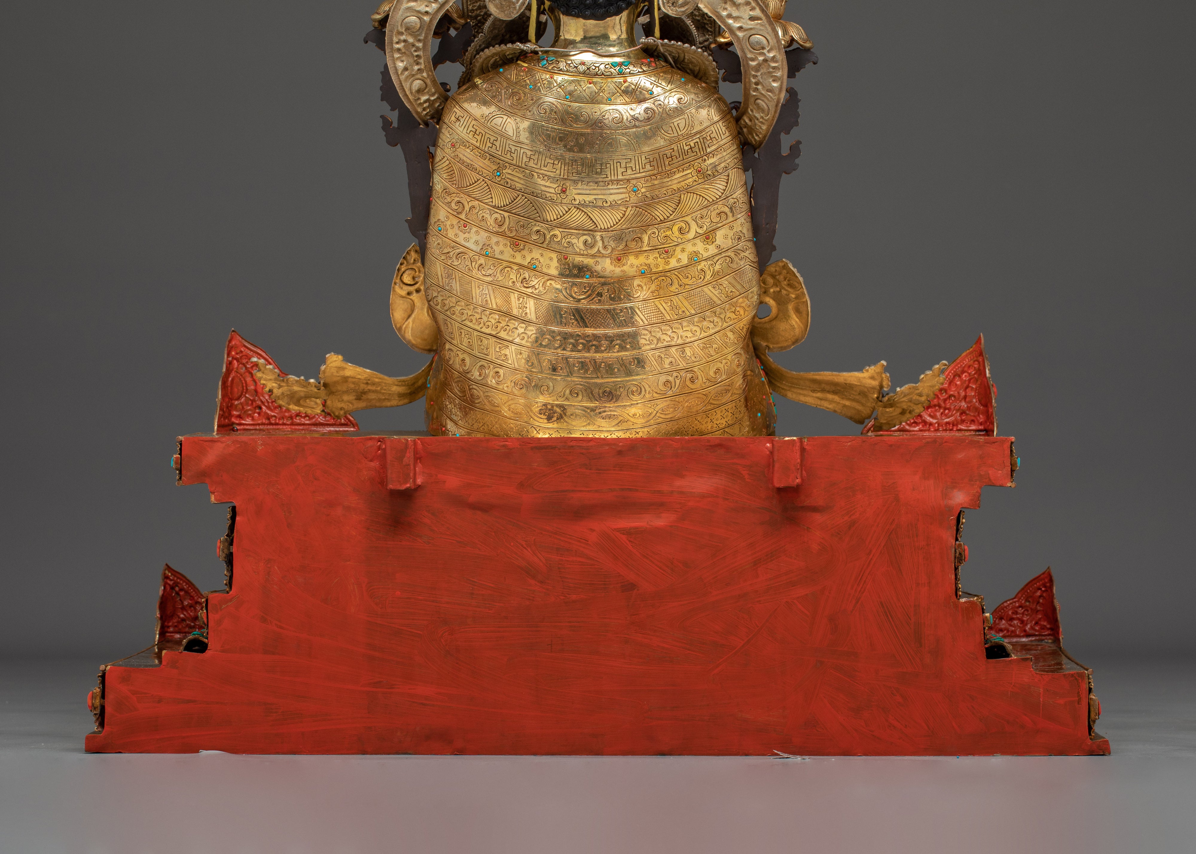 Majestic Maitreya Buddha Statue with Throne