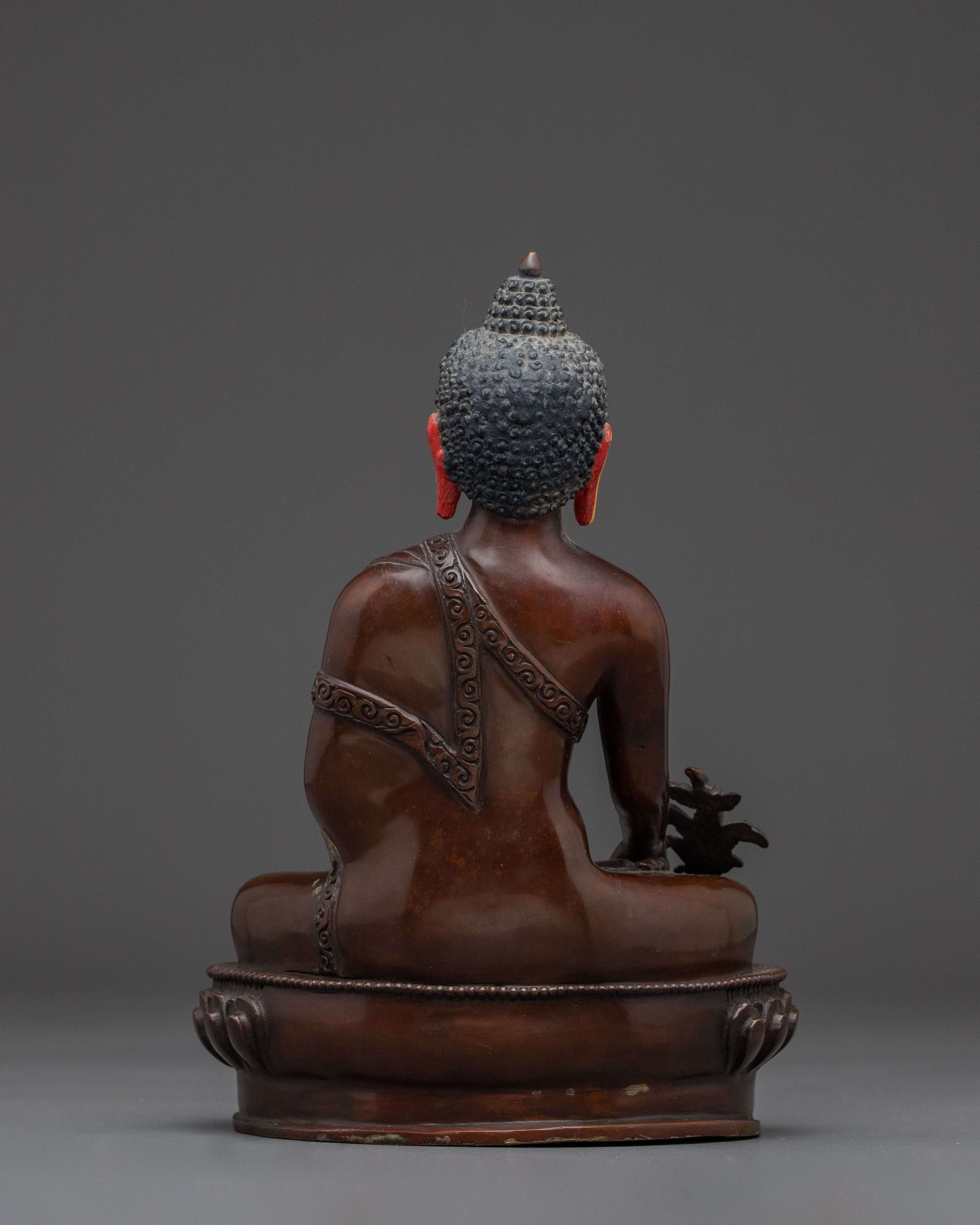 Supreme Healer Bhaisajyaguru Art | Medicine Buddha Oxidized Statue