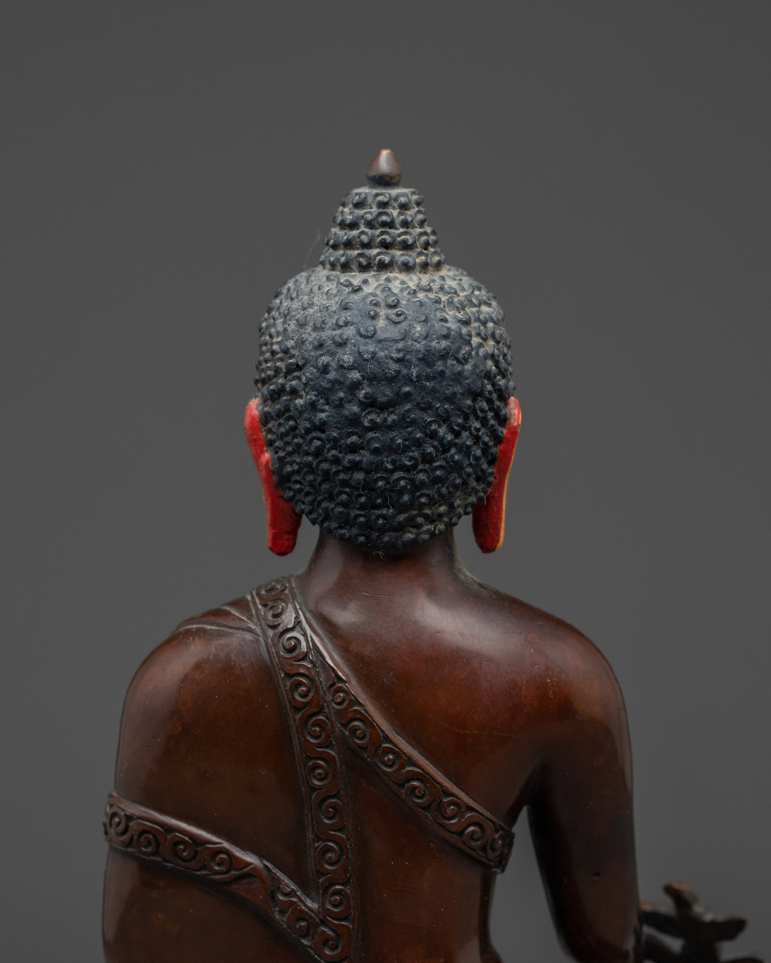 Supreme Healer Bhaisajyaguru Art | Medicine Buddha Oxidized Statue