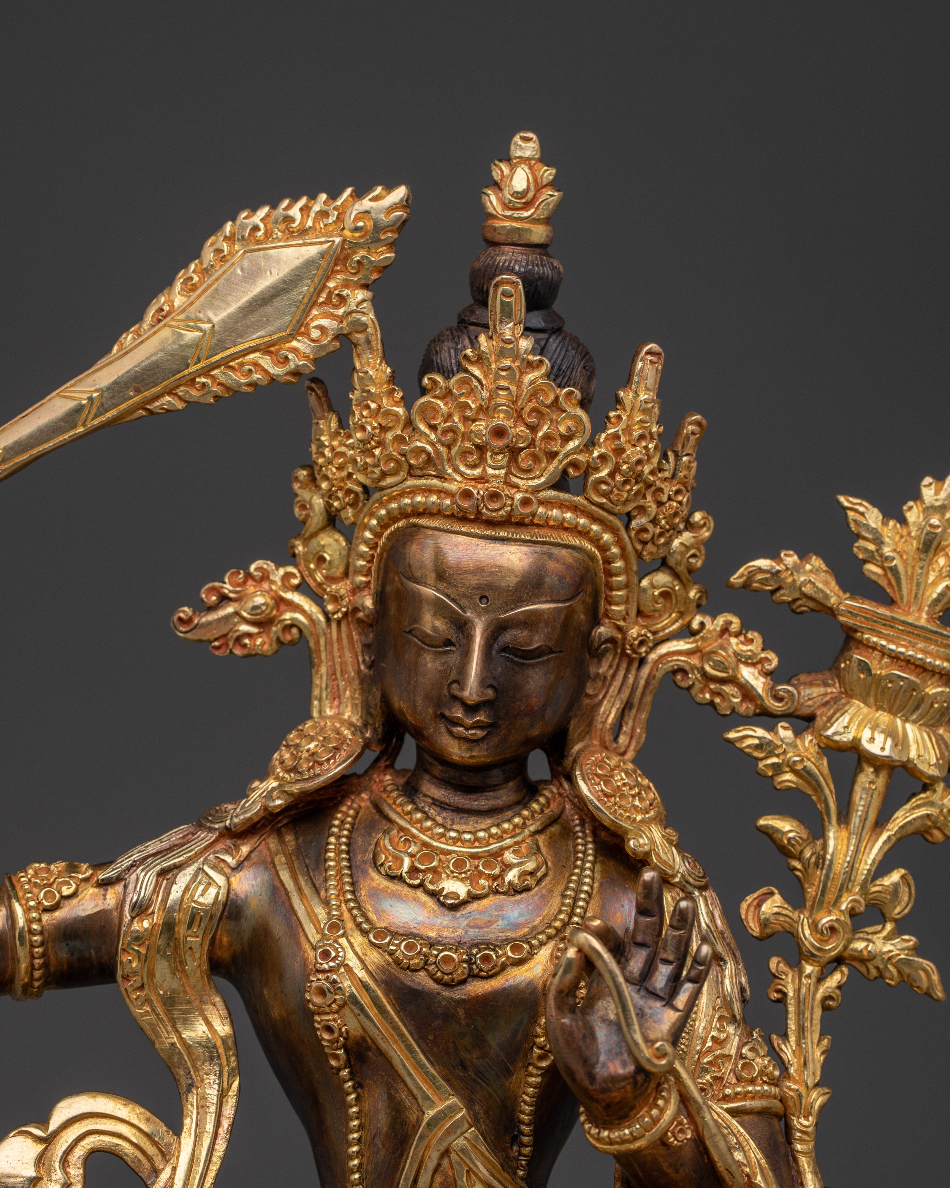 Tibetan Buddhist Icon Manjushri | Bodhisattva of Transcendent Wisdom