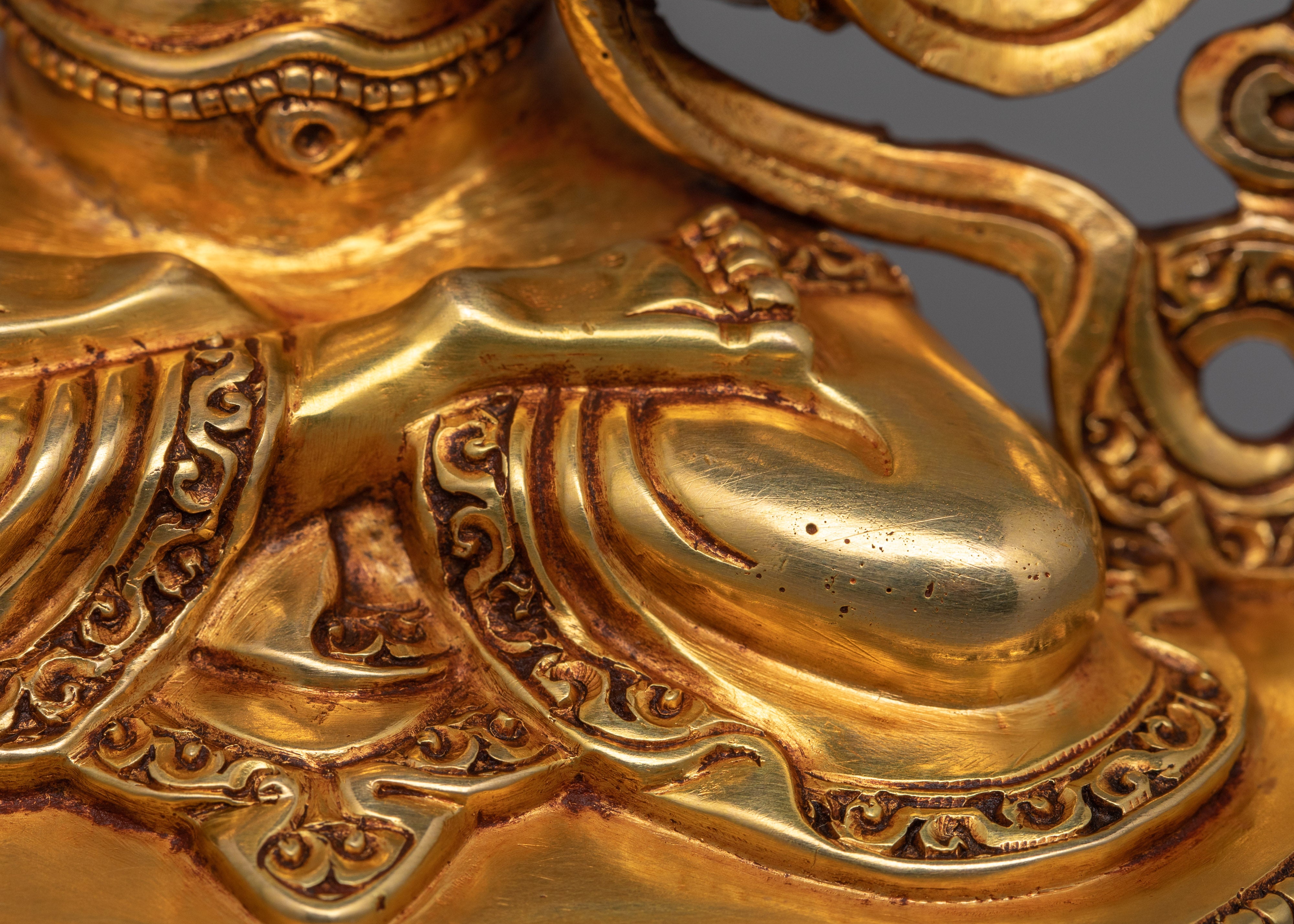 Bodhisattva Manjushri Wisdom Deity Figurine | Guardian of Dharma