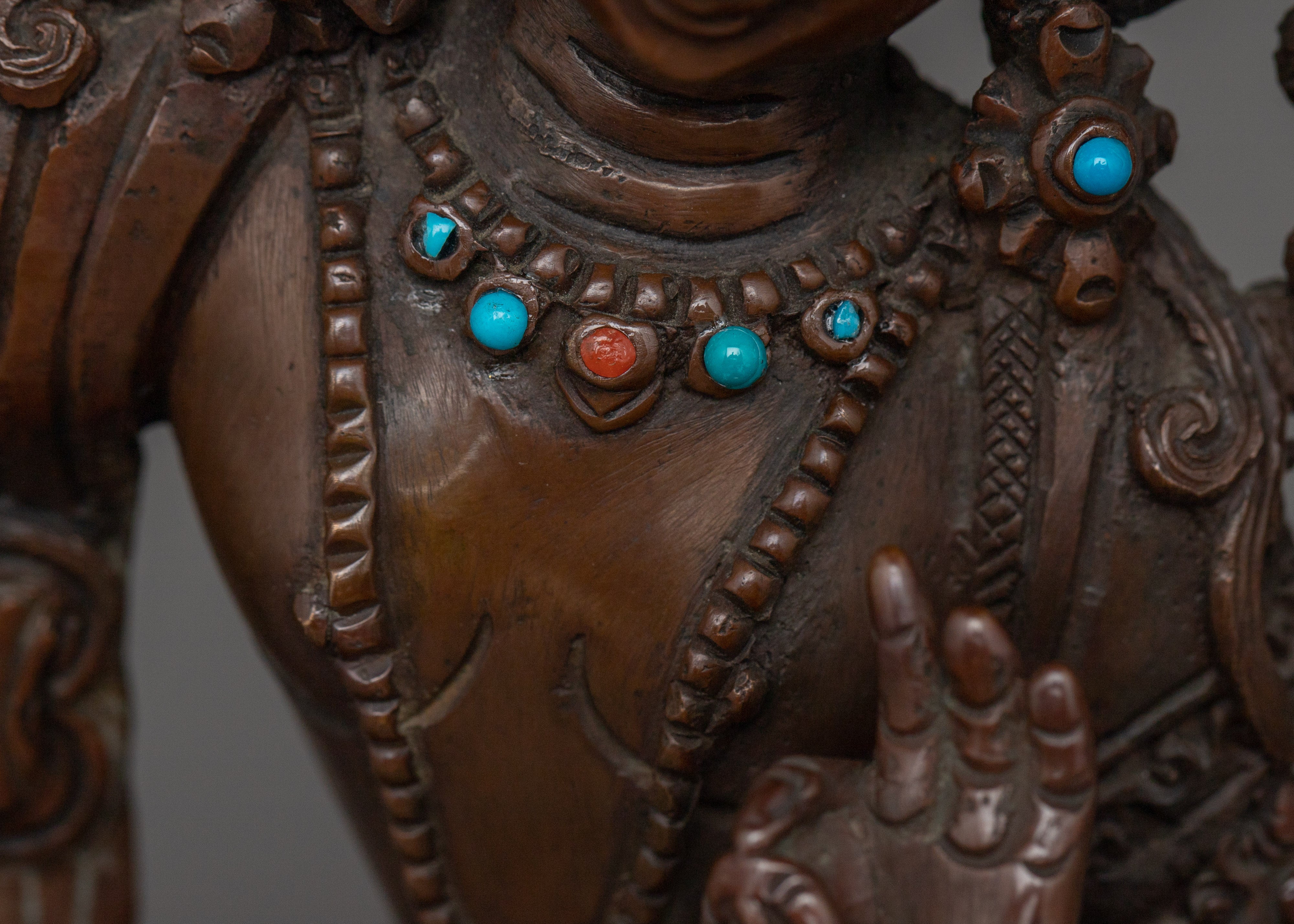 Manjushri Bodhisattva Oxidized Statue | Embodiment of Wisdom