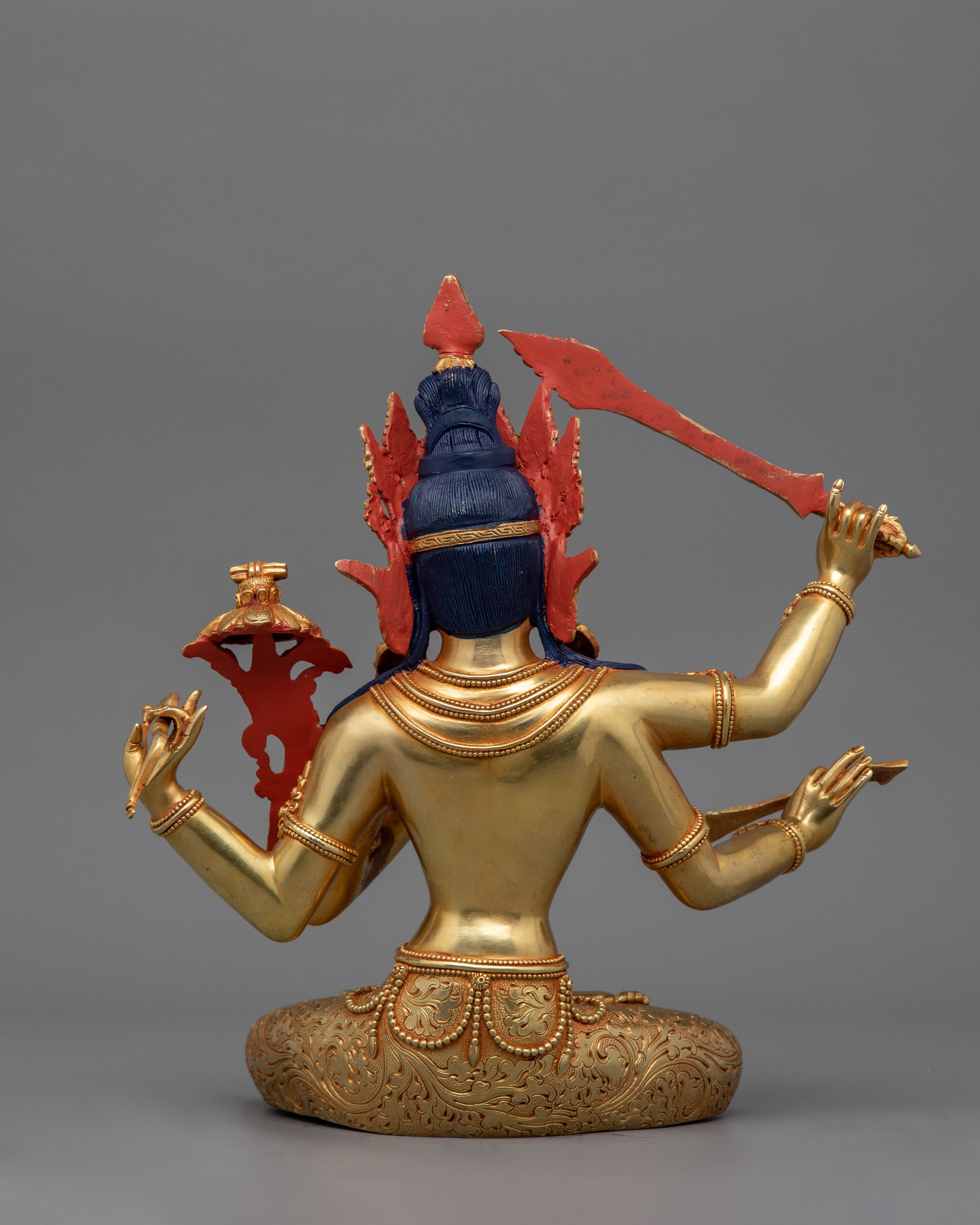 Himalayan Bodhisattva Deity Maha Manjushri Statue | Symbol of Wisdom and Knowledge