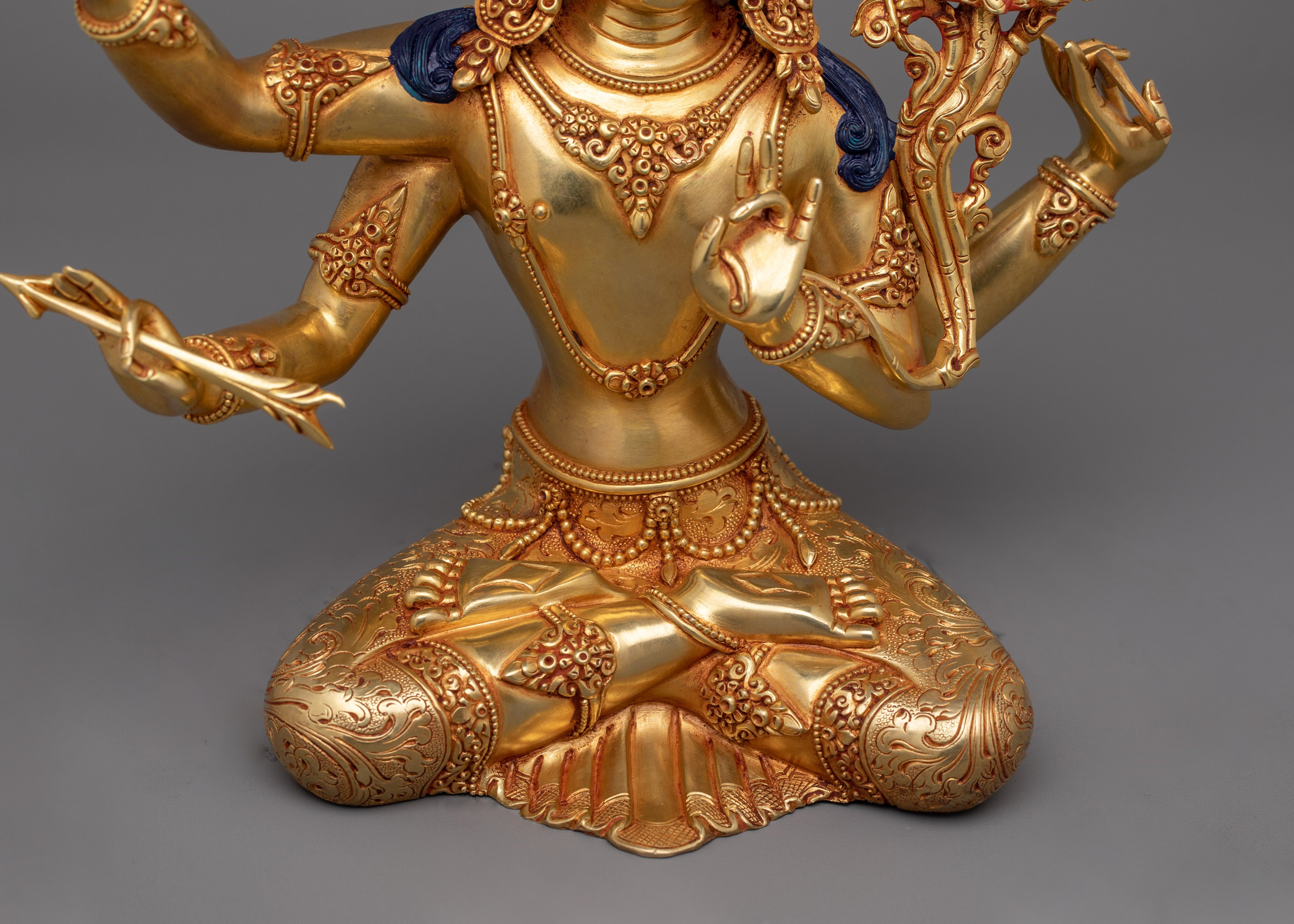 Himalayan Bodhisattva Deity Maha Manjushri Statue | Symbol of Wisdom and Knowledge