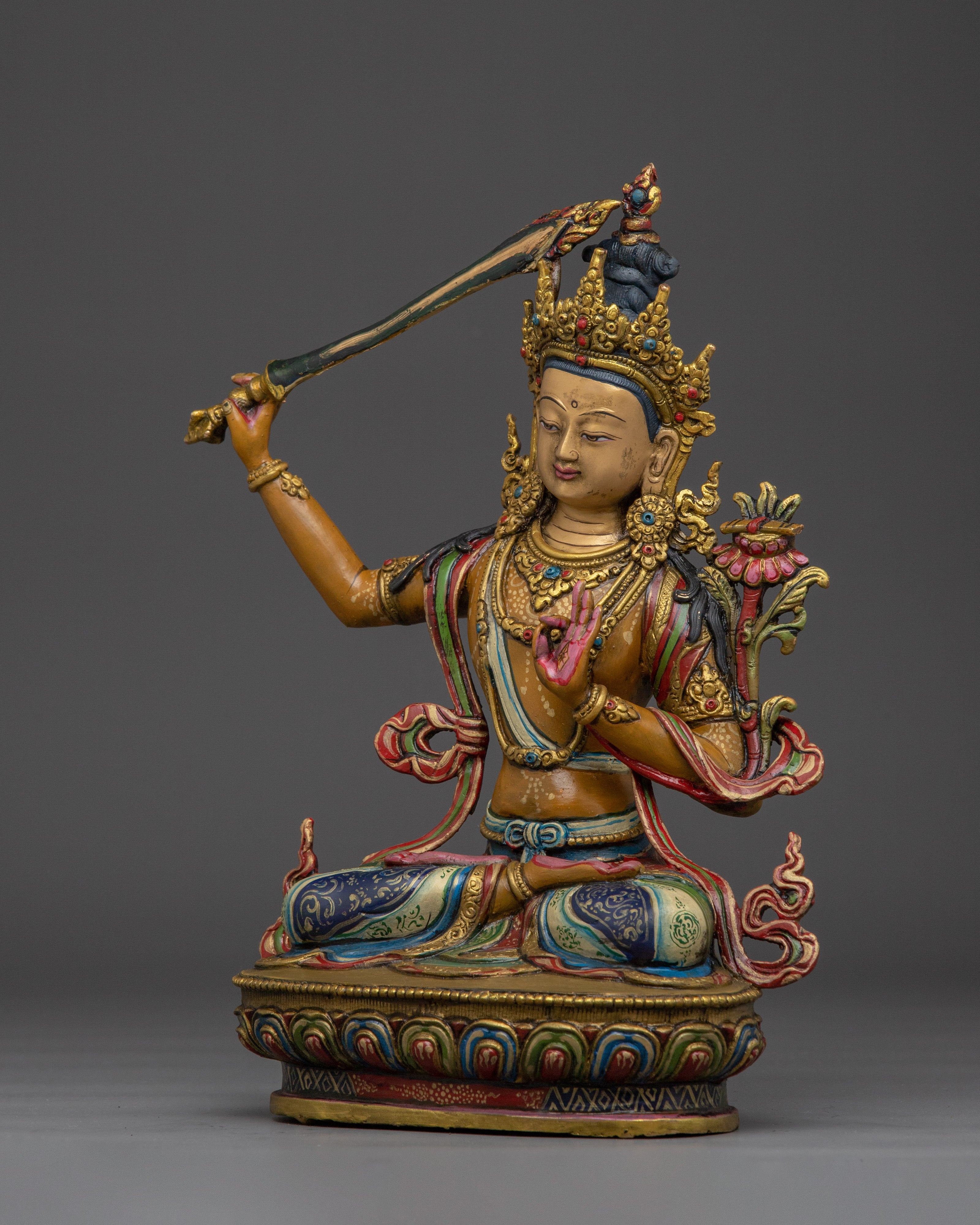 Decorative Manjushri Statue | Wisdom Bodhisattva Manjughosa