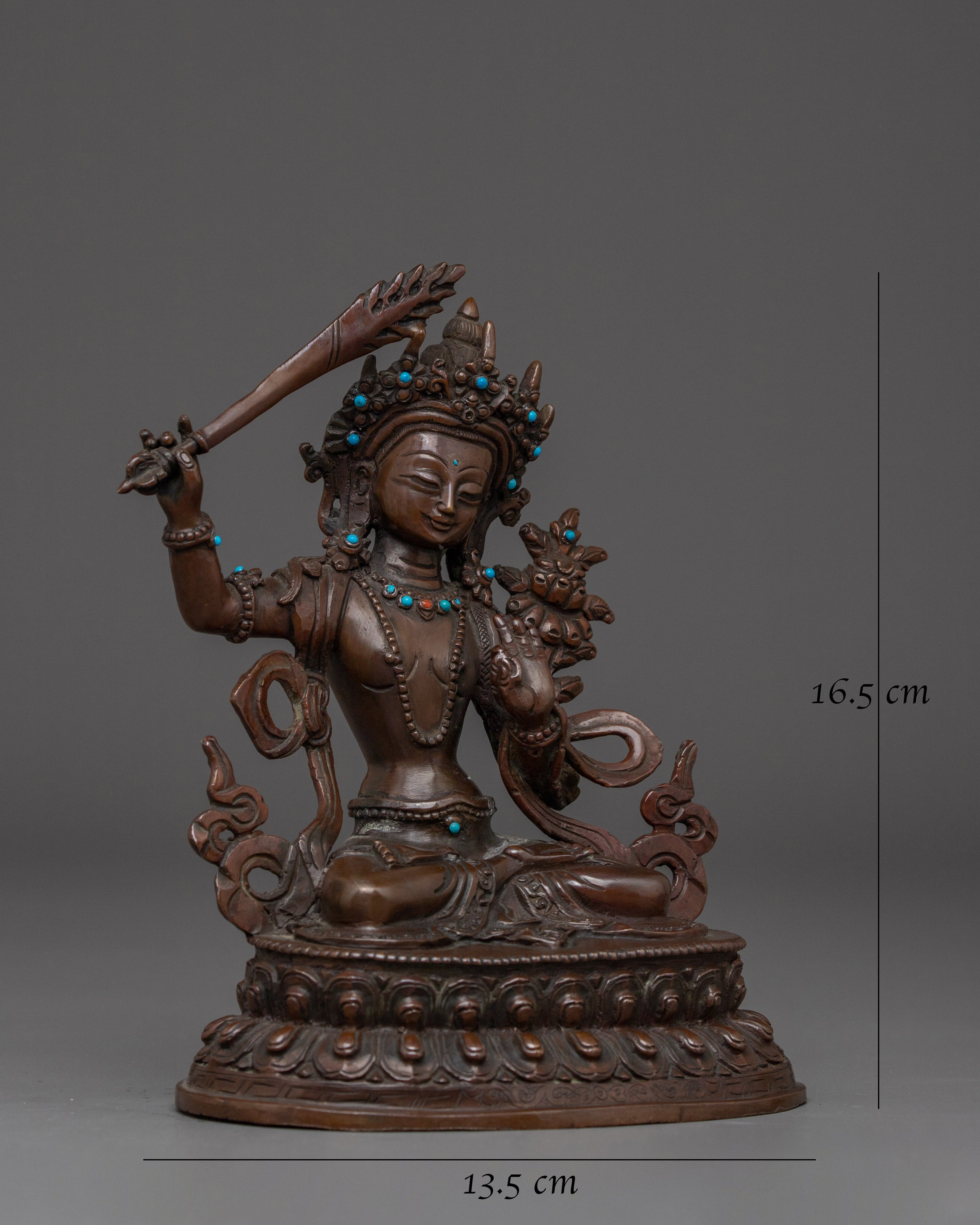 manjushri-bodhisattva-oxidized-statue