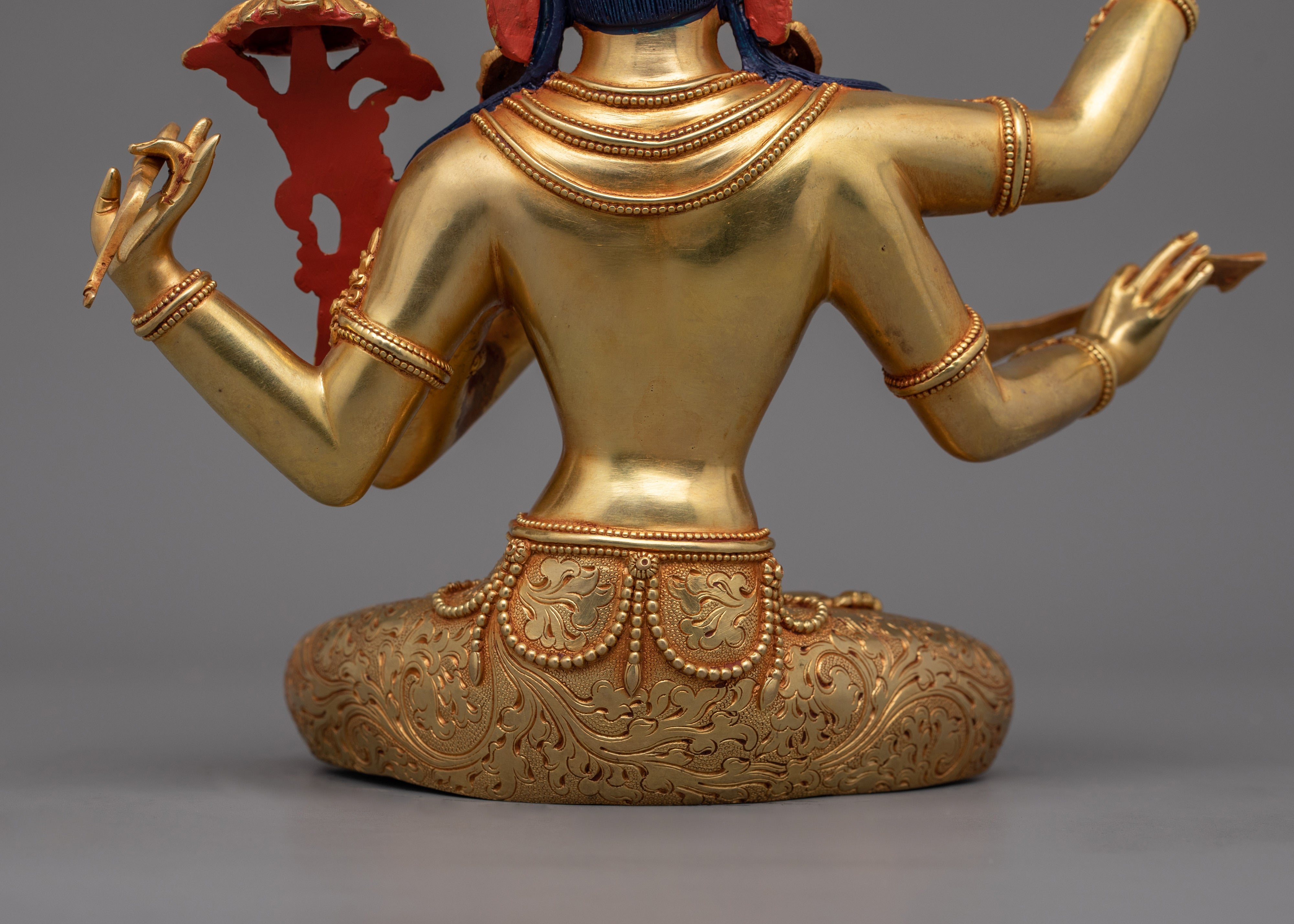 Himalayan Bodhisattva Deity Maha Manjushri Statue | Symbol of Wisdom and Knowledge