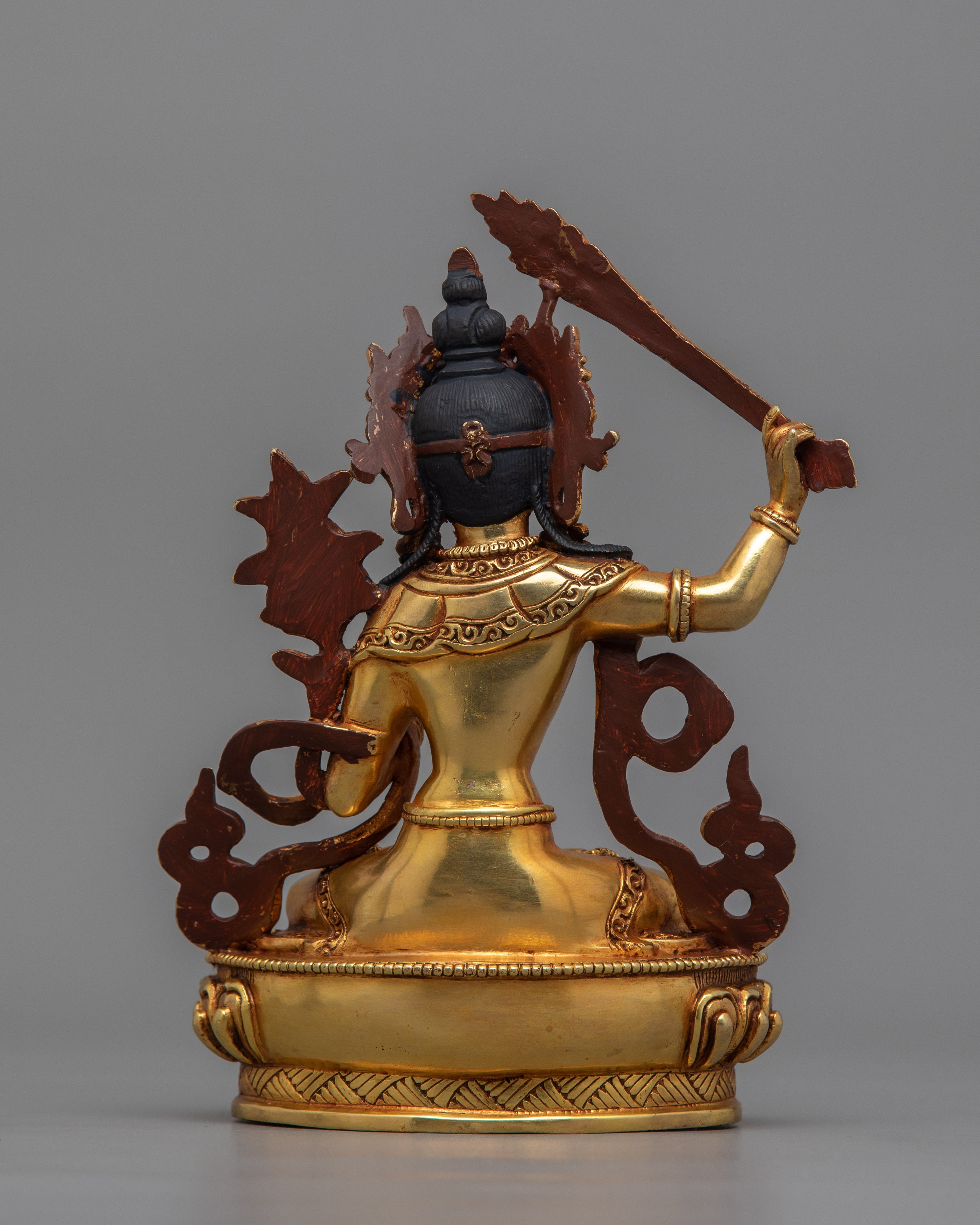 Bodhisattva Manjushri Wisdom Deity Figurine | Guardian of Dharma