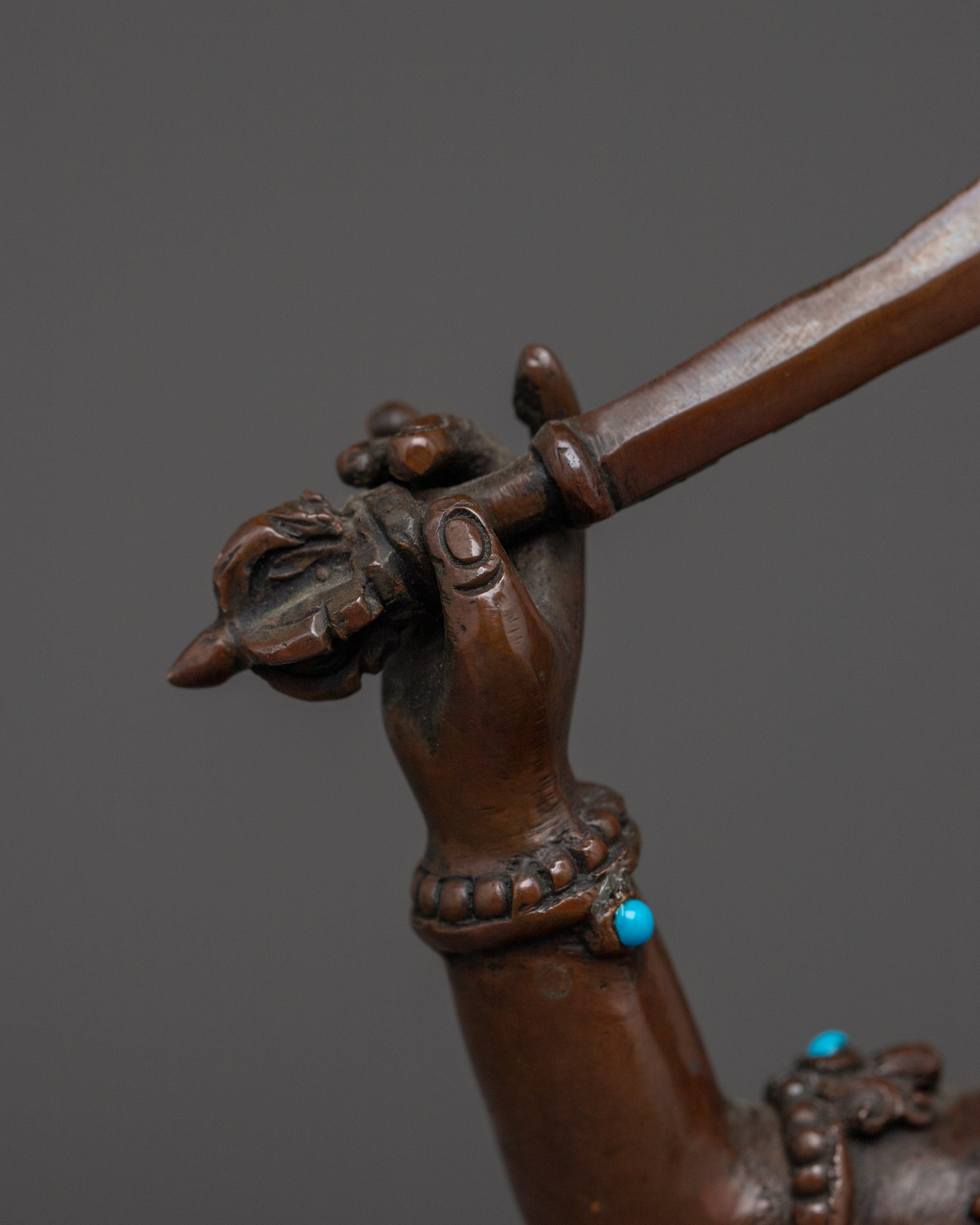 Manjushri Bodhisattva Oxidized Statue | Embodiment of Wisdom